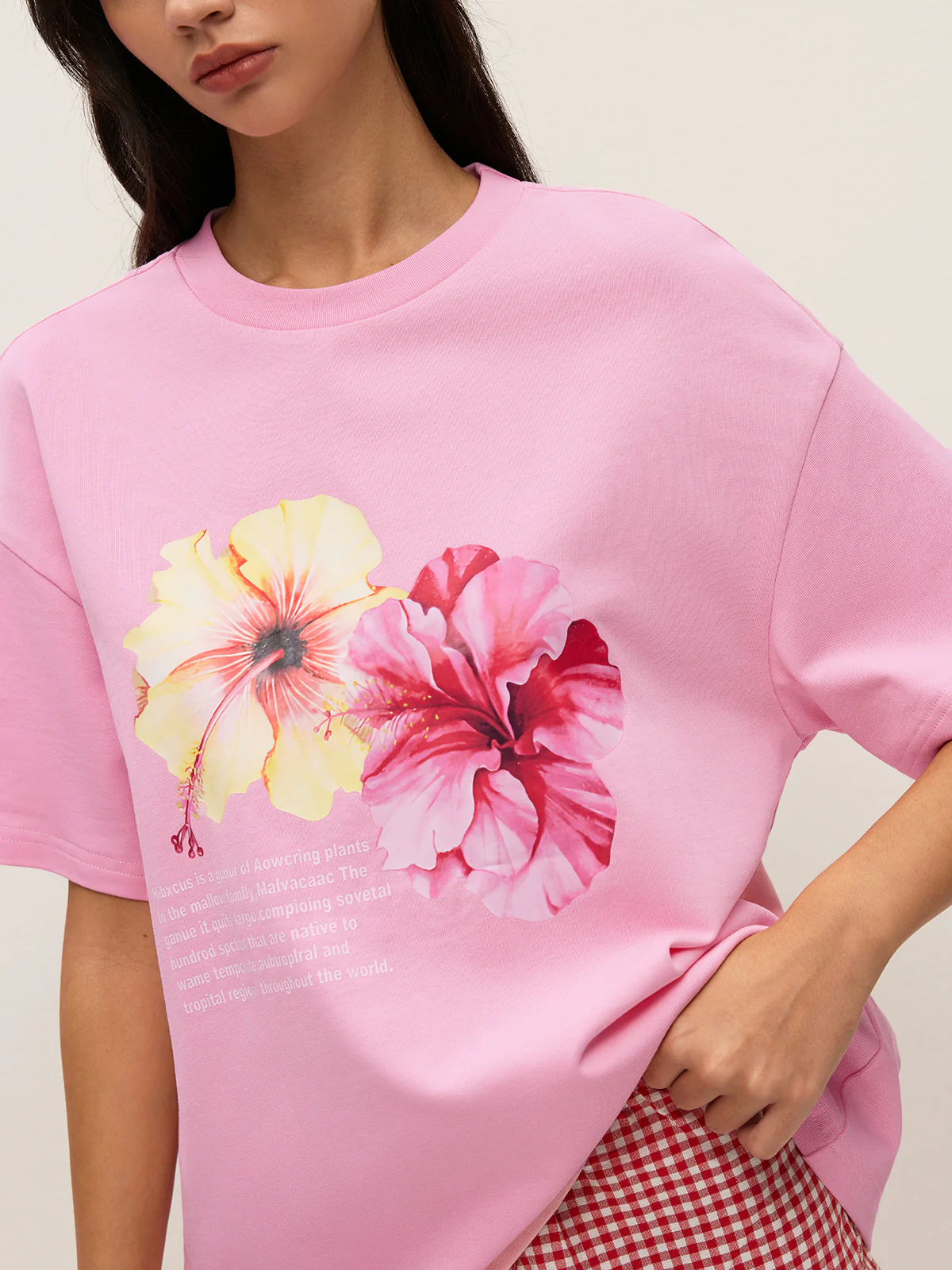 Cotton Floral Graphic Oversized T-Shirt - Image 4