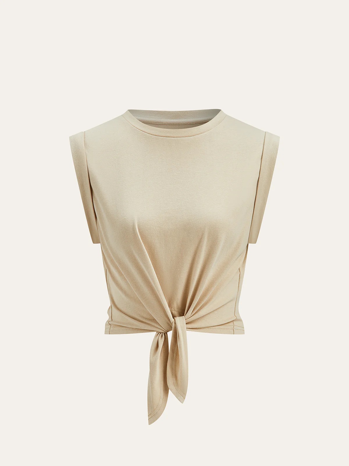 Cotton Knotted T-Shirt - Image 9