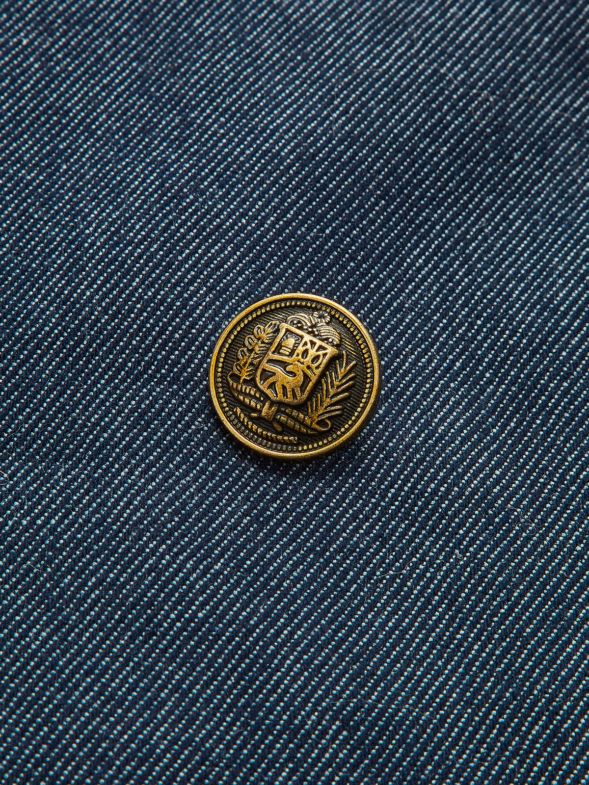 Cotton Lapel Denim Blazer - Image 2