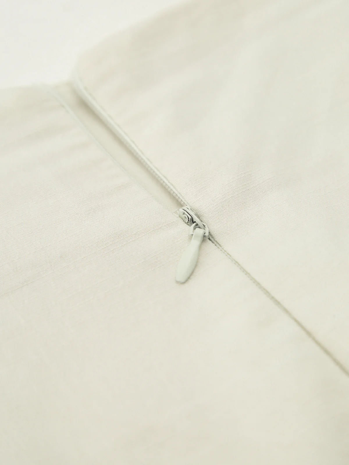 Cotton & Linen Bow Decor Split Midi Skirt - Image 5