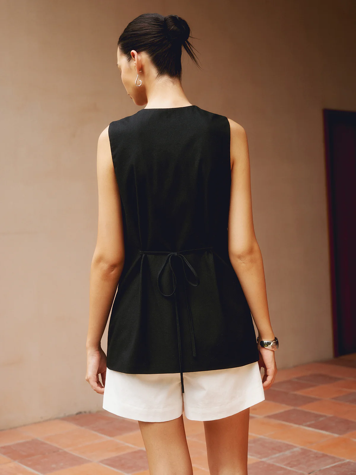 Cotton & Linen Button-Front Vest - Image 4