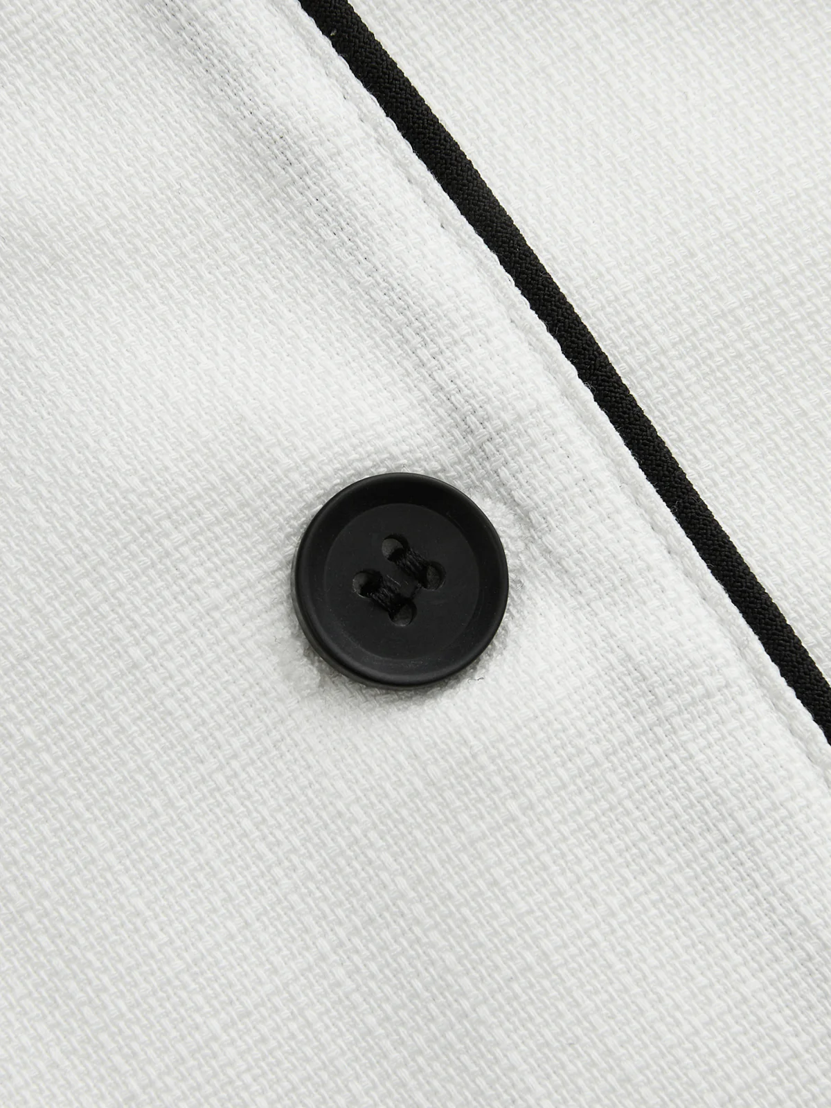 Cotton Linen Contrast Collar Vest & Shorts Set - Image 6