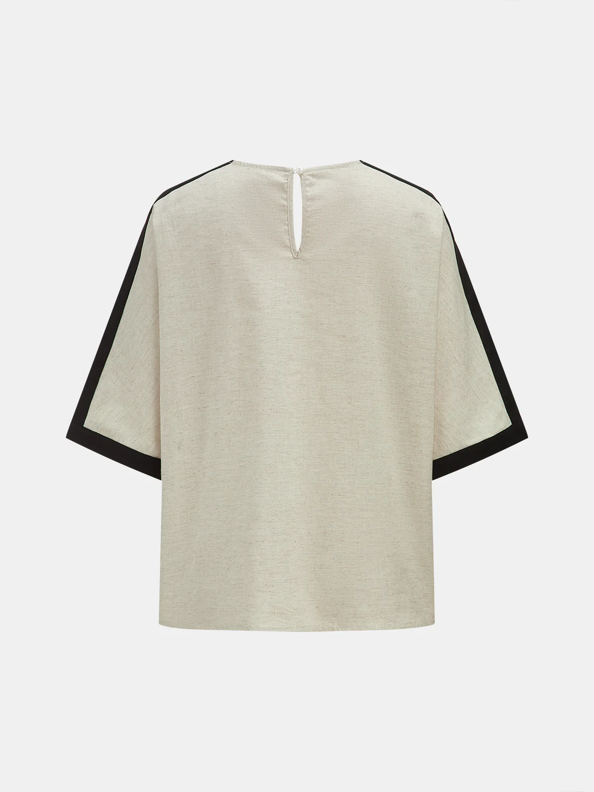 Cotton Linen Contrast Trim Top & Shorts Set - Image 5