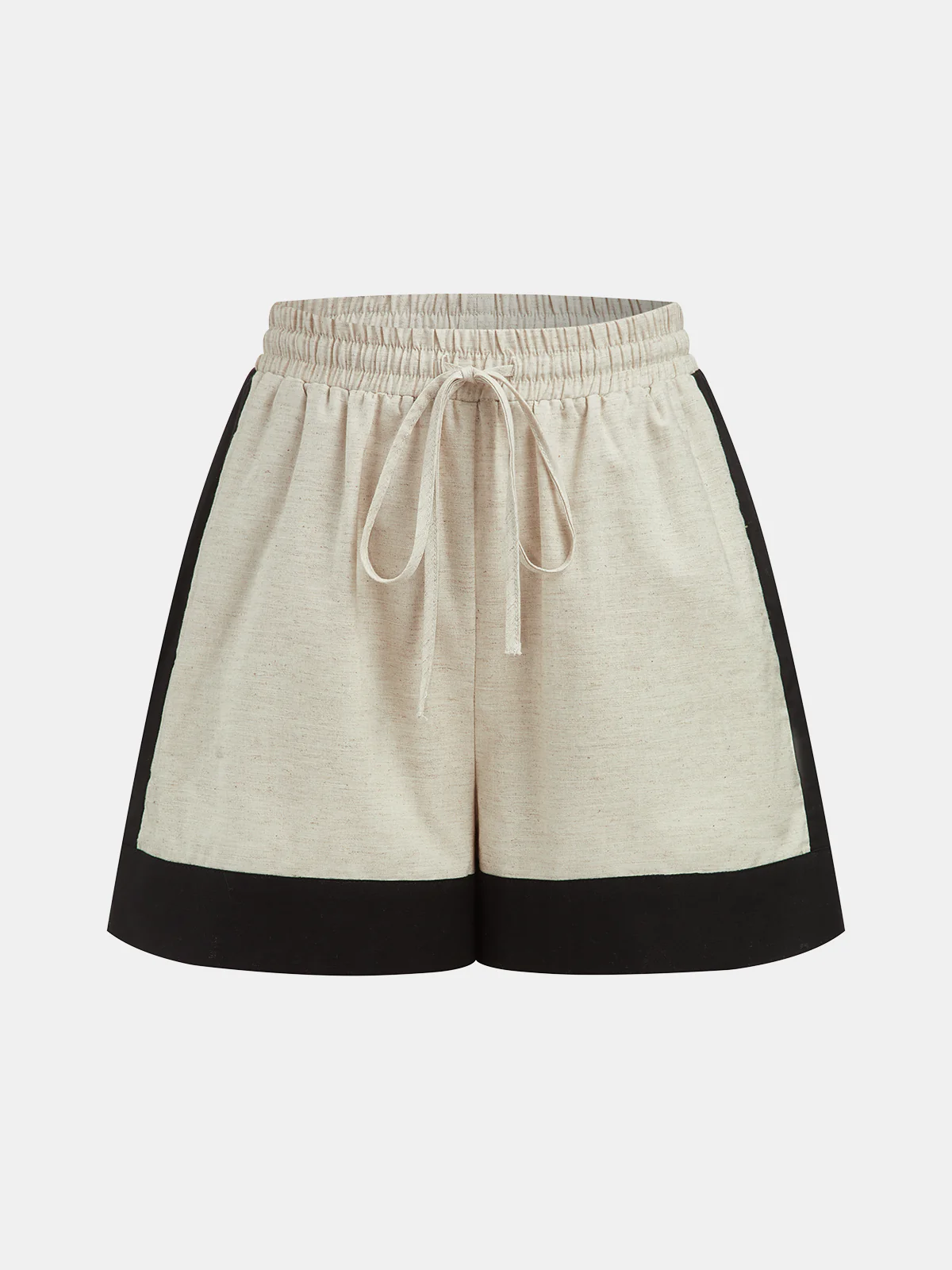 Cotton Linen Contrast Trim Top & Shorts Set - Image 6