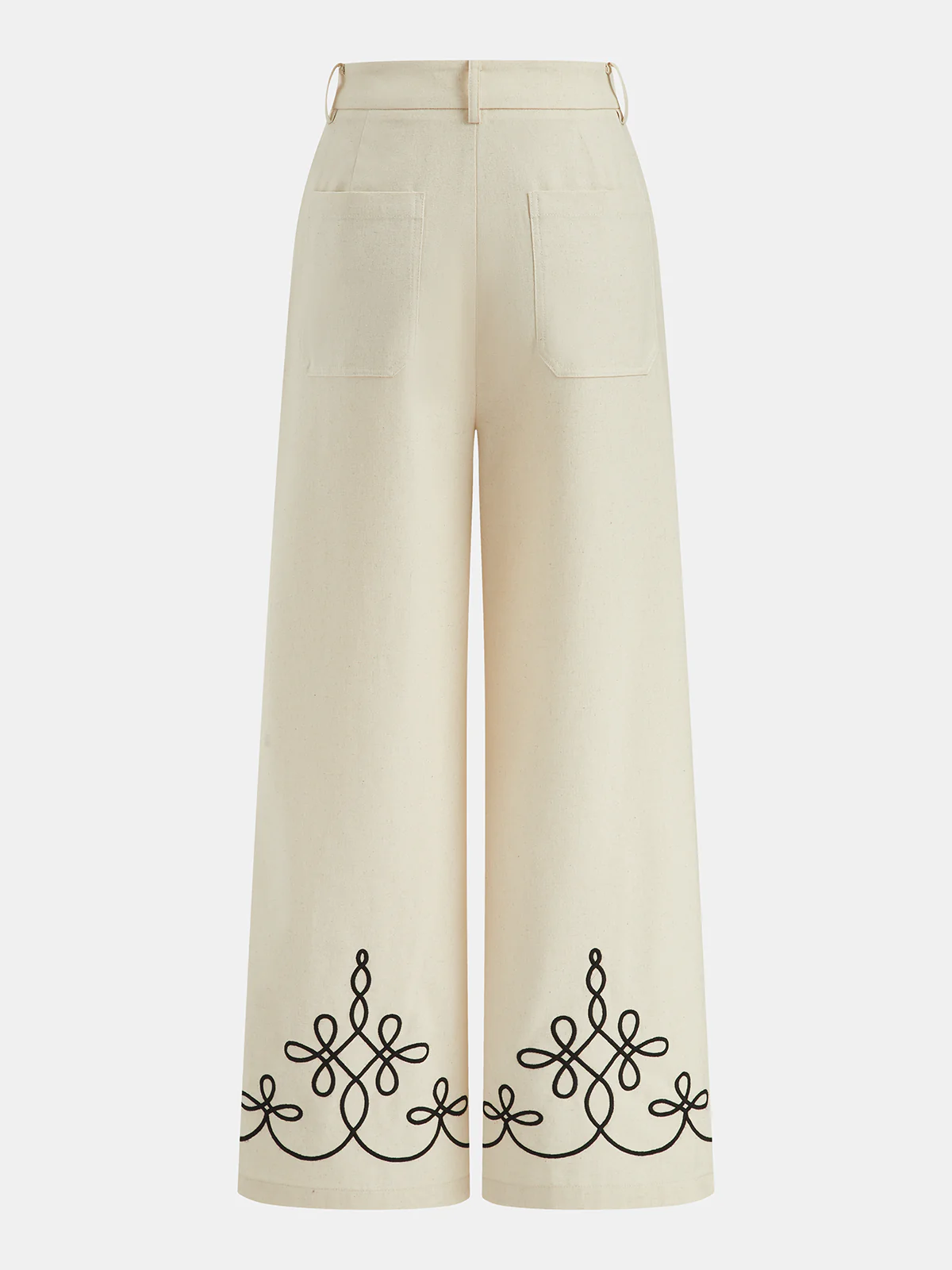 Cotton Linen Embroidered Vest & Pants Set - Image 5