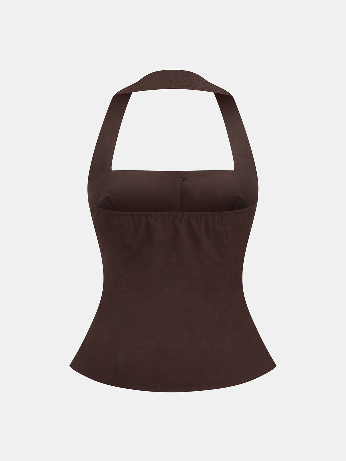 Cotton Linen Halter Buttoned Top & Pants Set - Image 3
