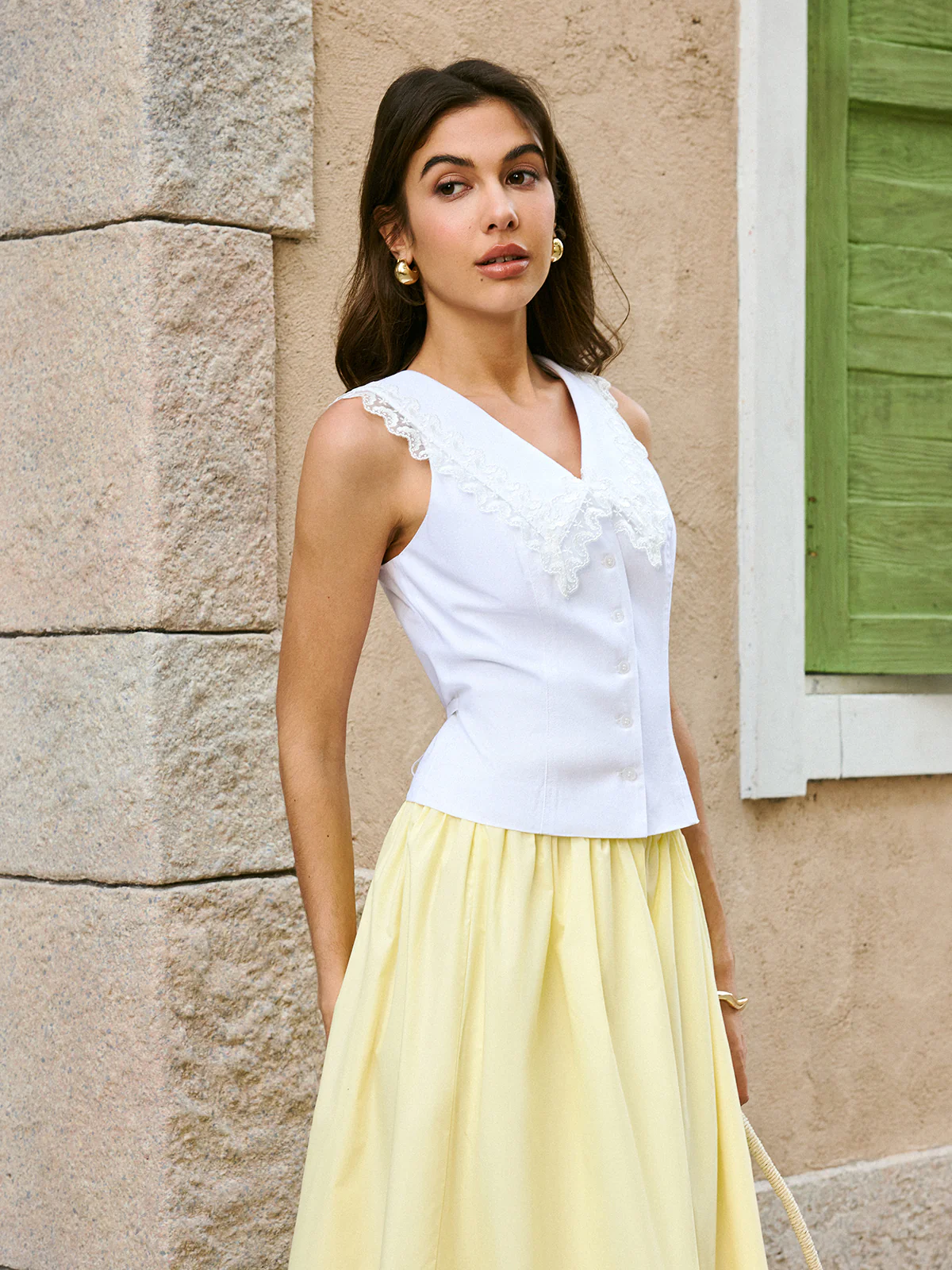 Cotton & Linen Lace Embroidery Top - Image 5