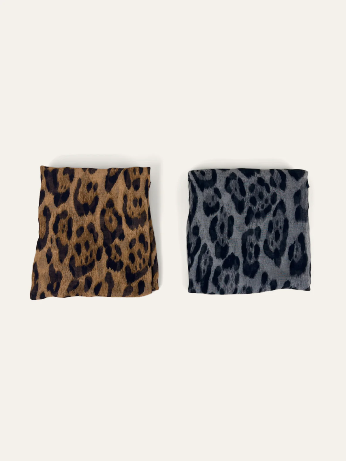 Cotton & Linen Leopard Print Scarf - Image 3
