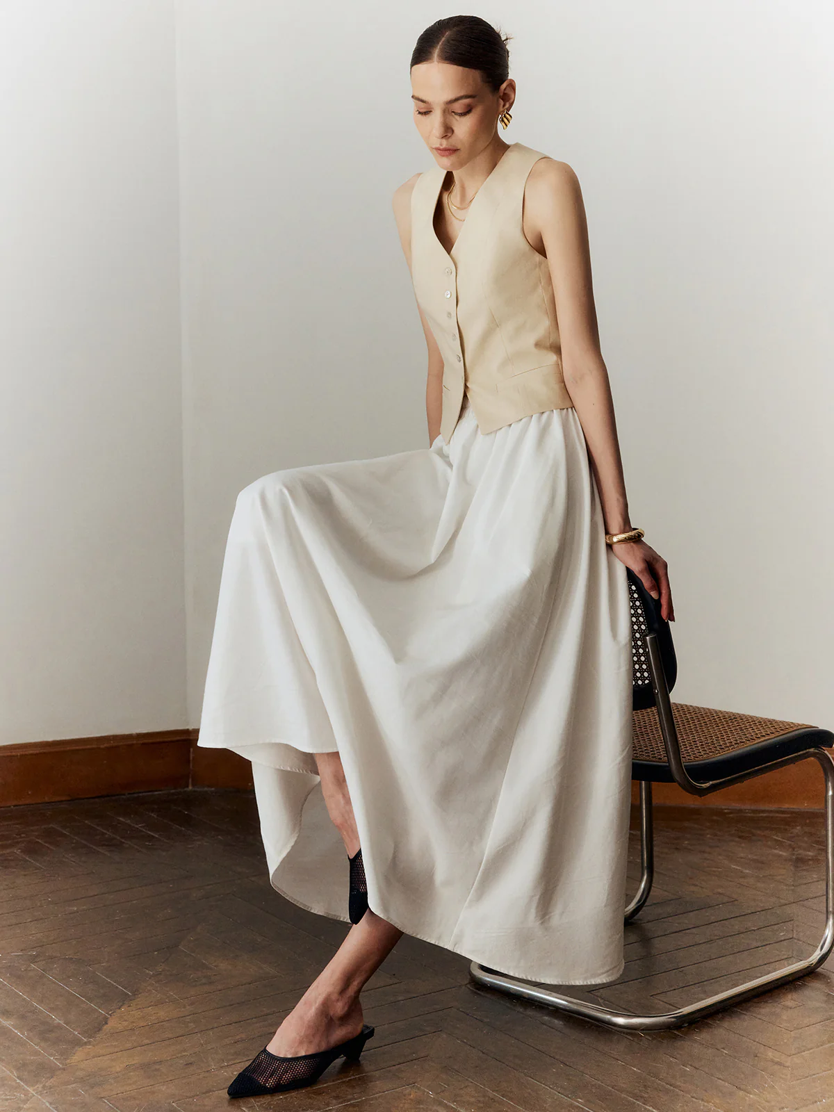 Cotton & Linen Maxi Skirt - Image 3