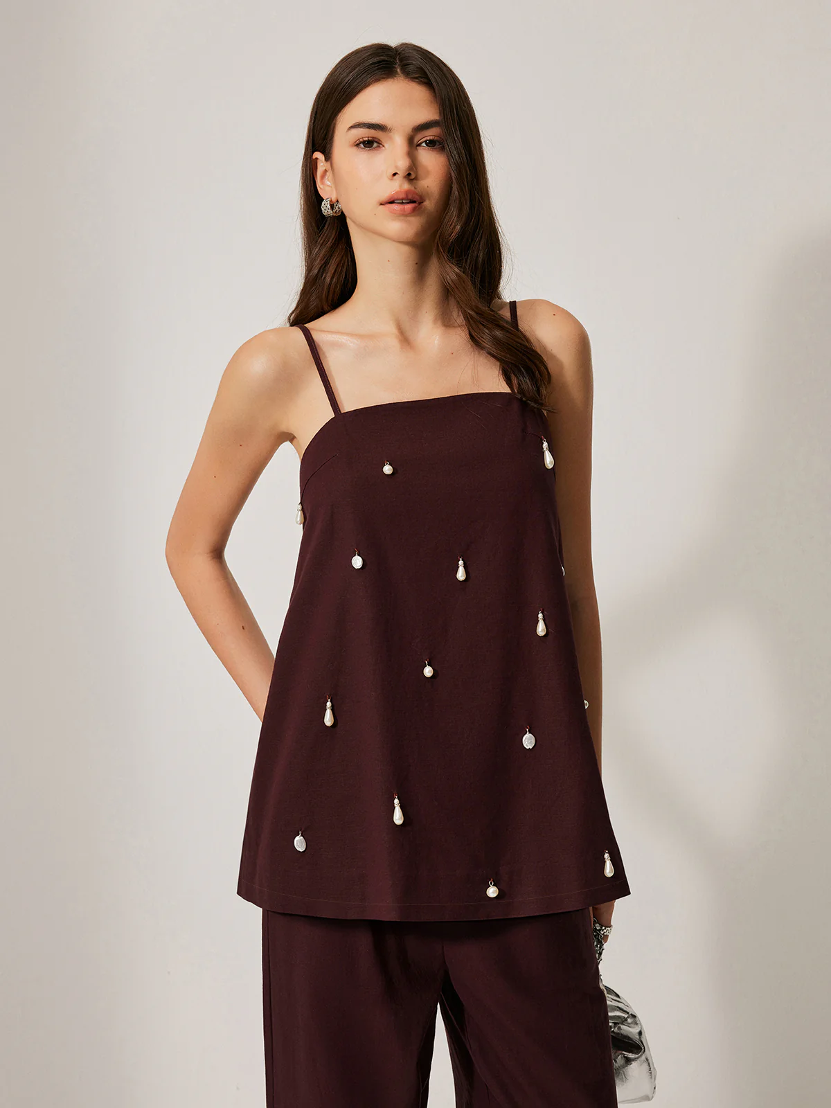 Cotton & Linen Pants Set With Pockets