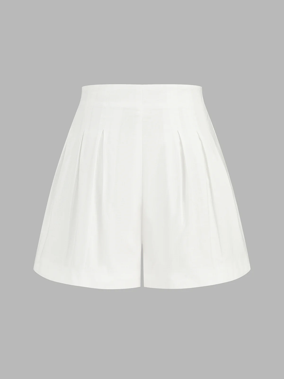 Cotton Linen Peplum Top & Pleated Shorts Set - Image 6