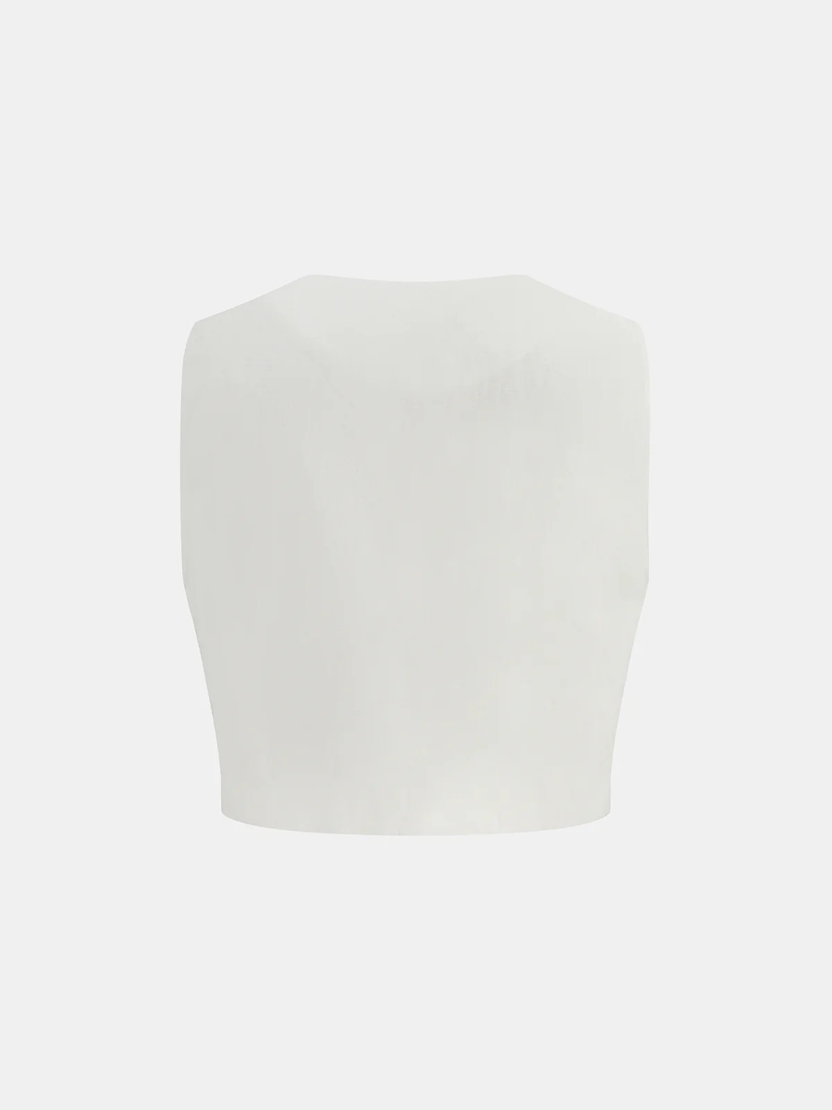 Cotton Linen Scallop Trim Vest & Skirt Set - Image 4