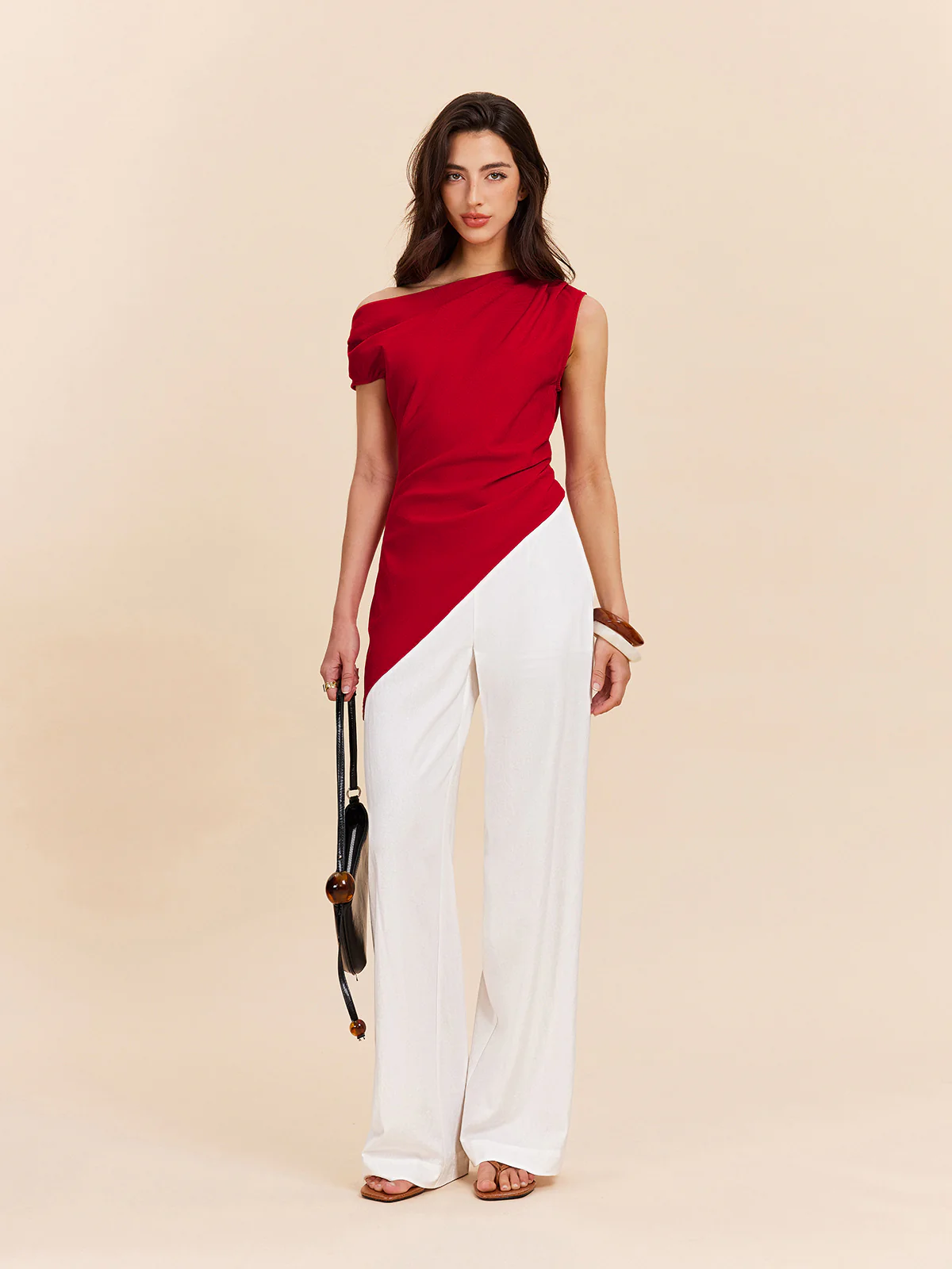 Cotton & Linen Semi-Sheer High-Waist Pants - Image 6