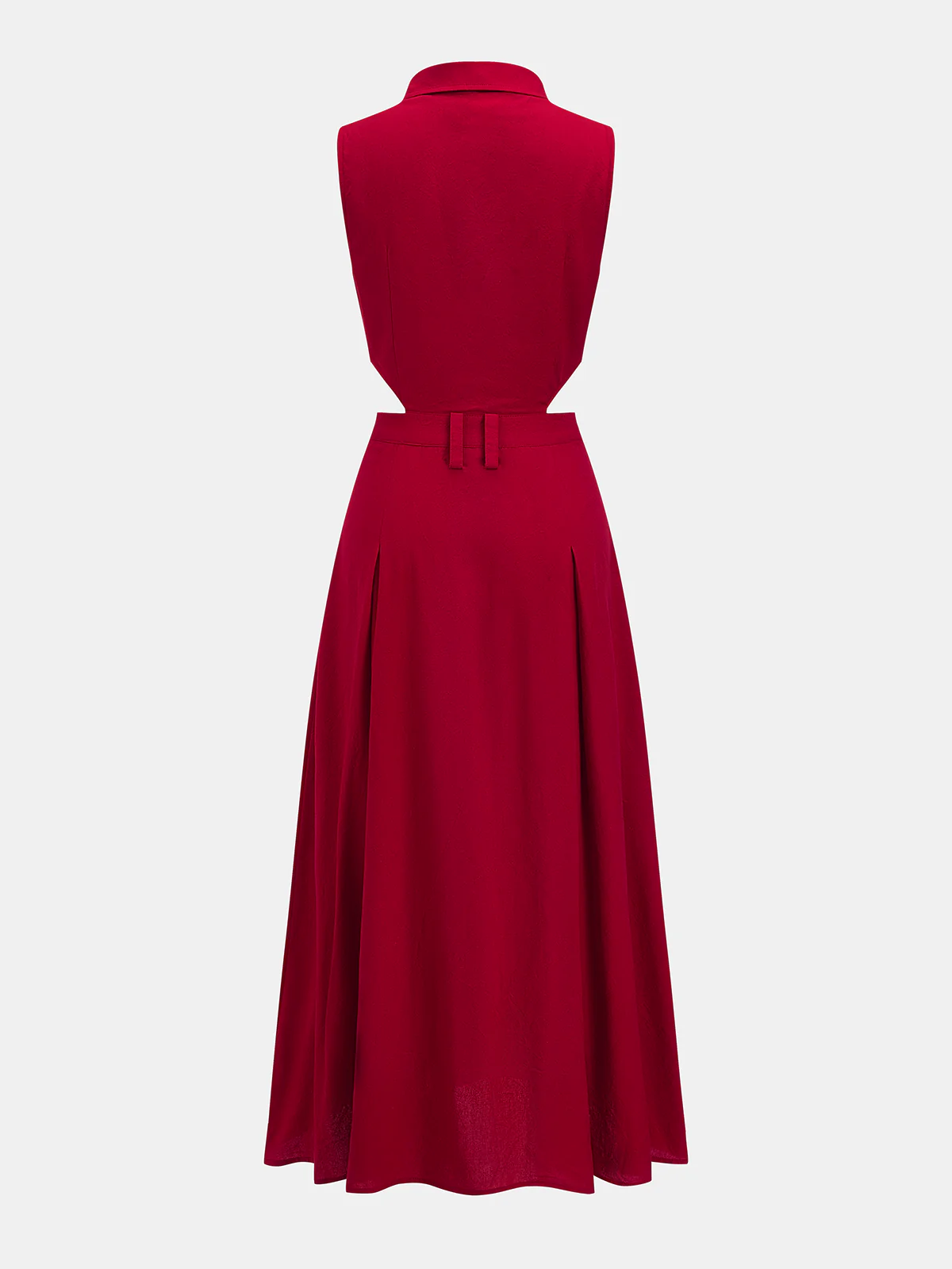 Cotton Linen Sleeveless Cutout Maxi Dress - Image 3
