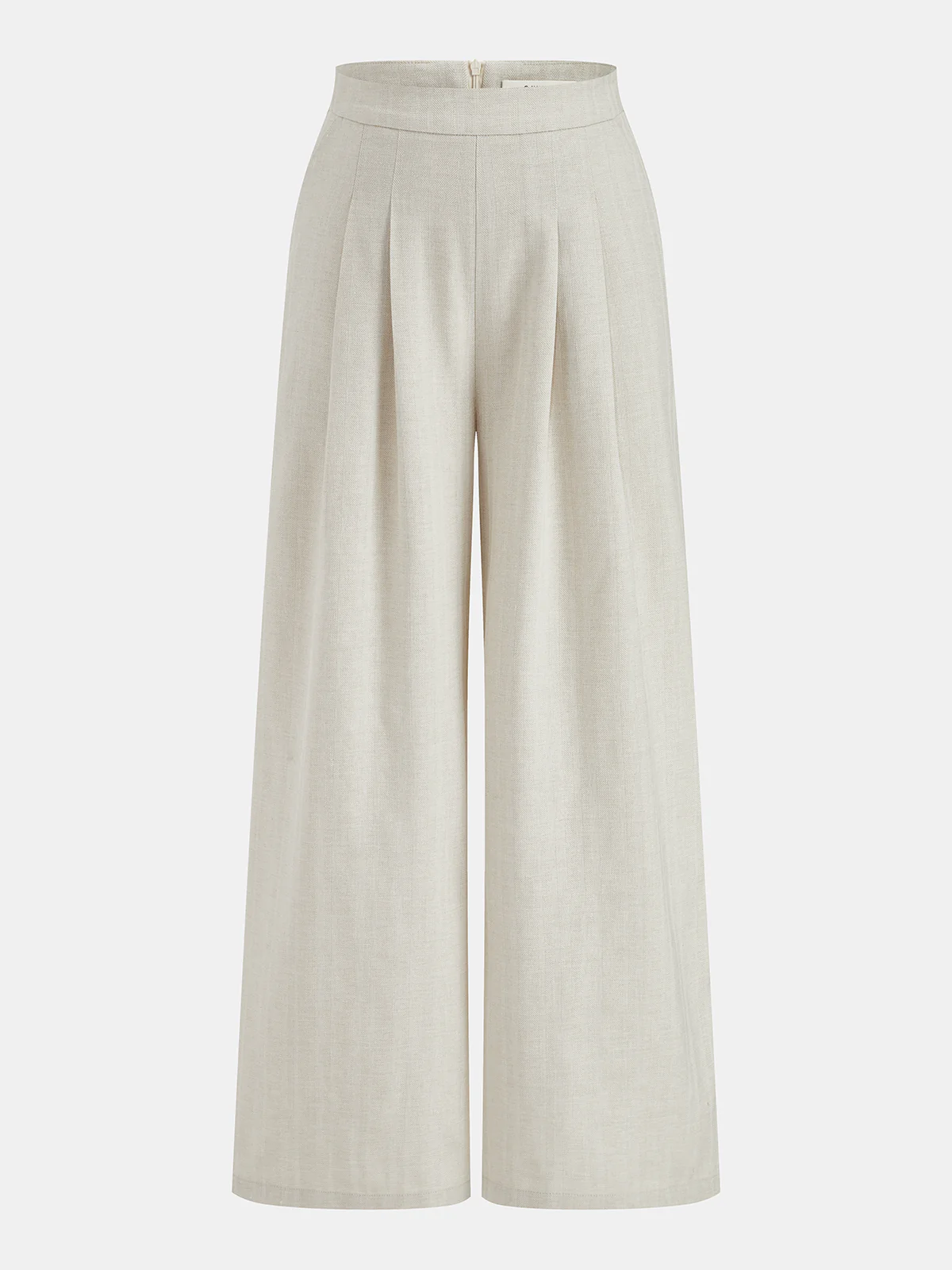 Cotton Linen Sleeveless Top & Pleated Pants Set - Image 4