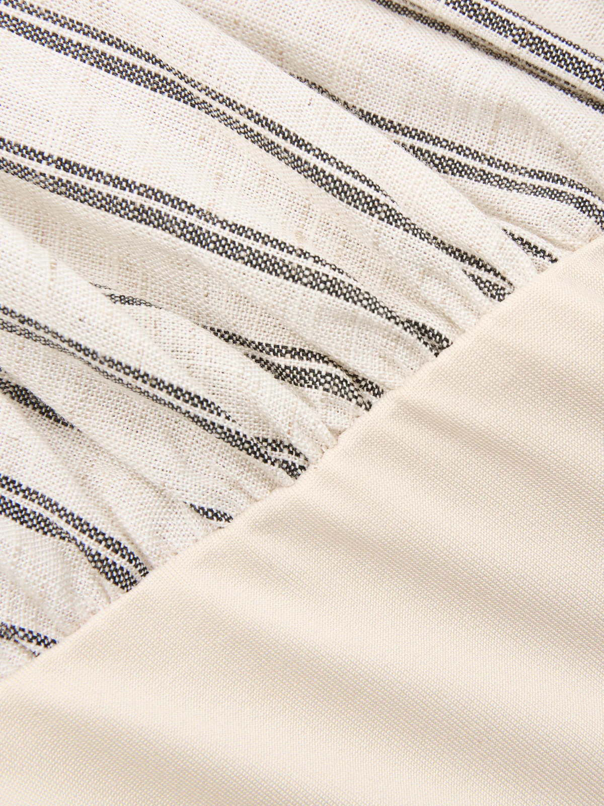 Cotton Linen Striped Sleeveless Wrap Bodysuit - Image 8