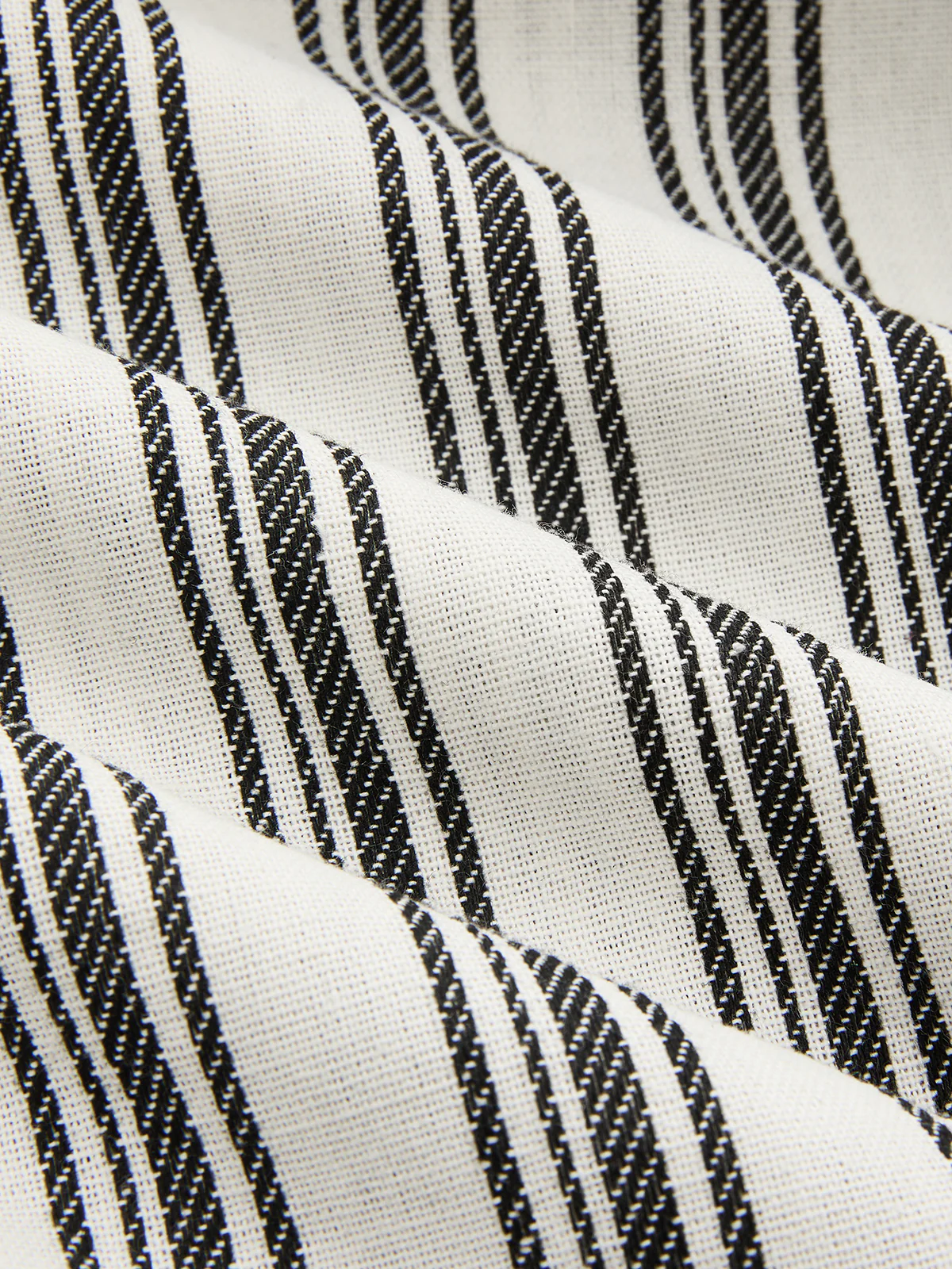 Cotton Linen Striped Wide Leg Pants - Image 4