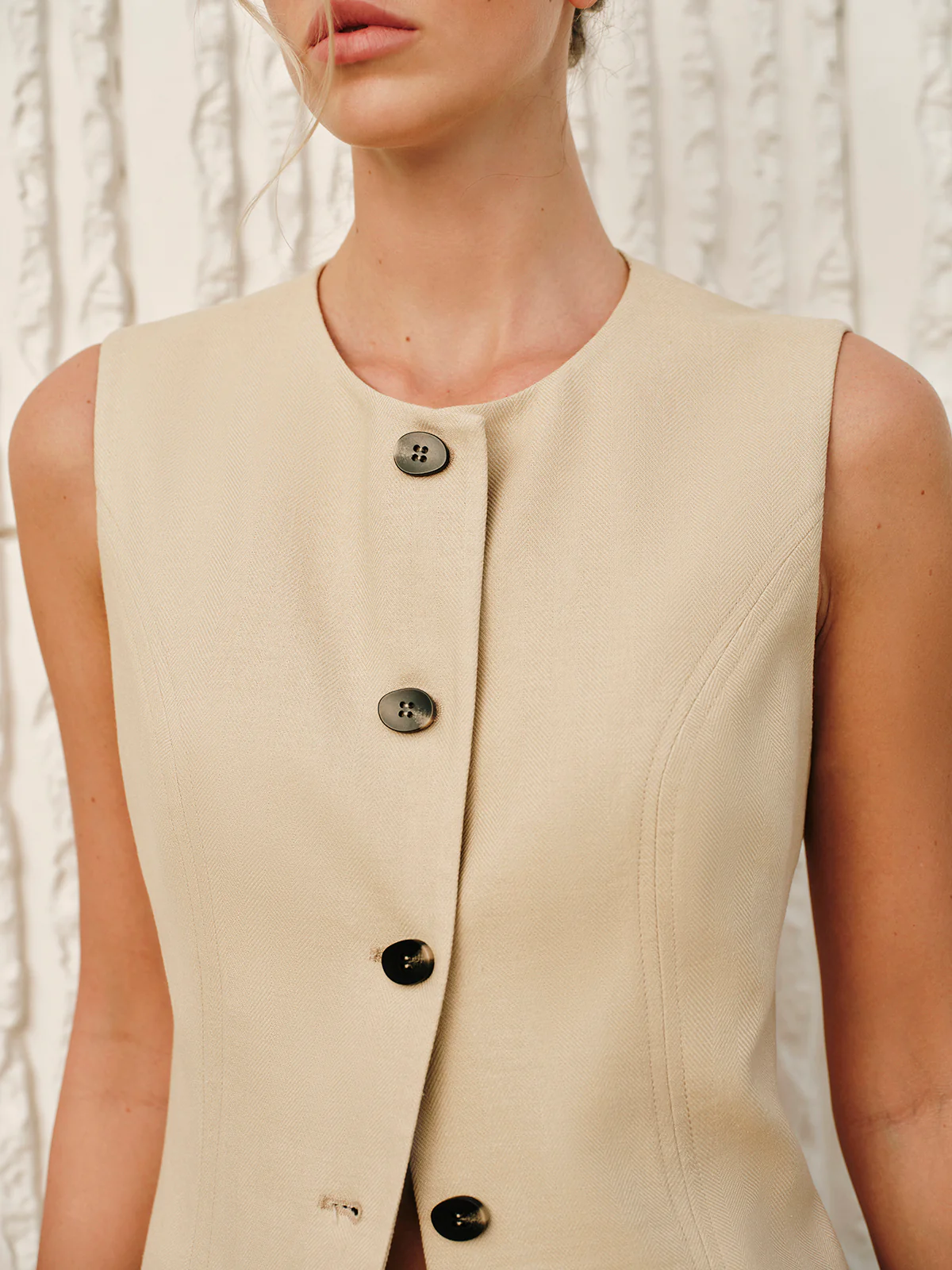 Cotton & Linen Tie-Back Shorts Set - Image 4