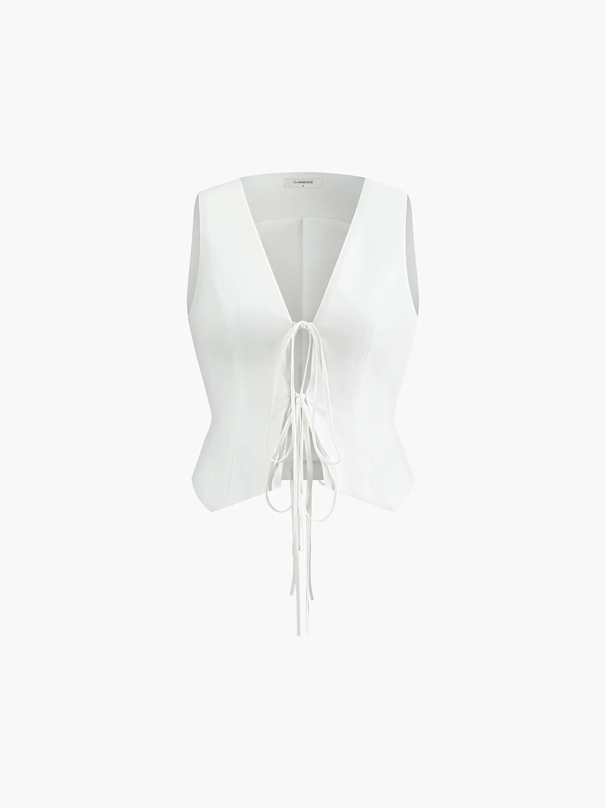 Cotton & Linen Tie-Detail Vest - Image 6