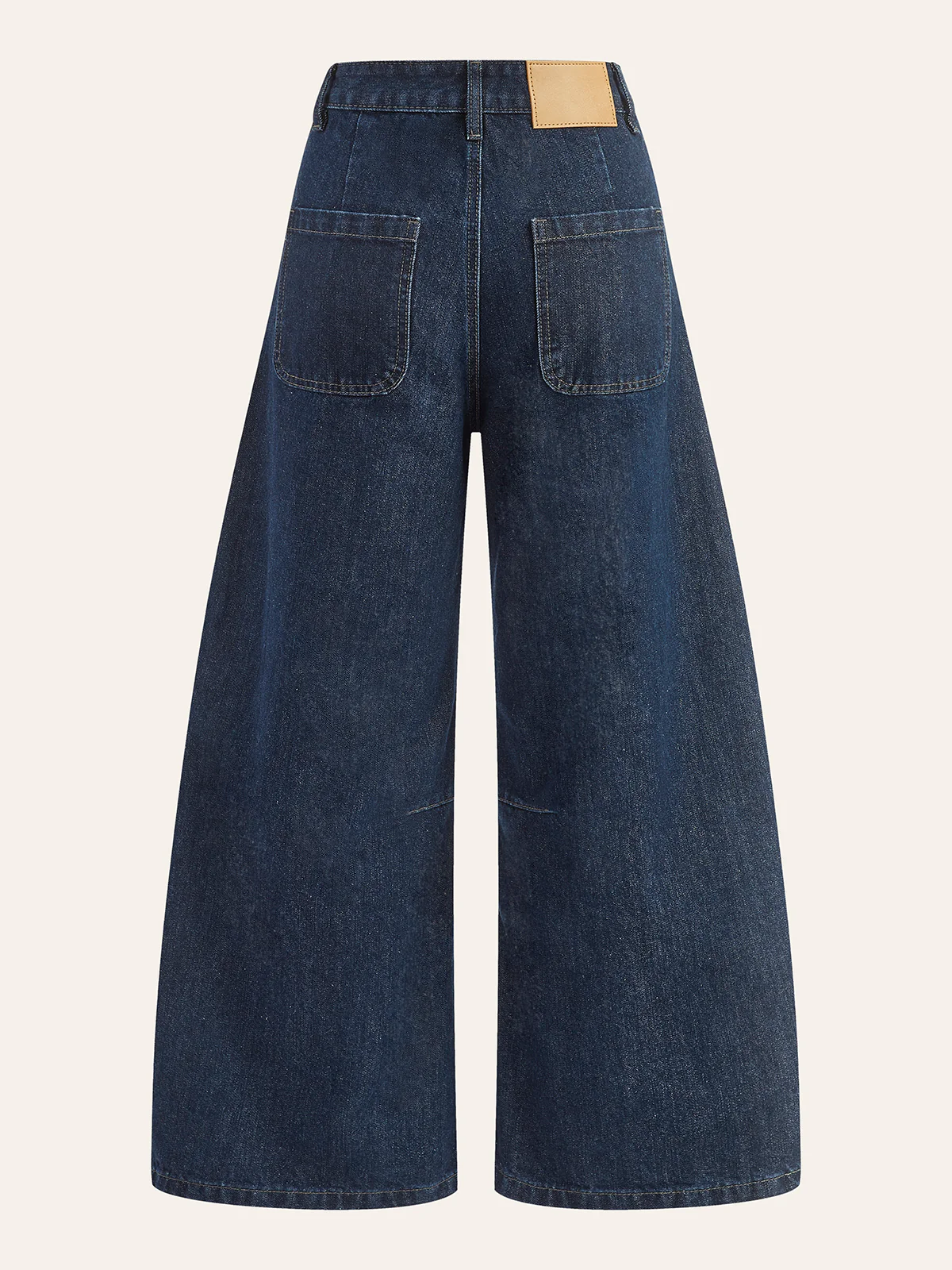 Cotton Mid-Waist Wide-Leg Jeans - Image 2