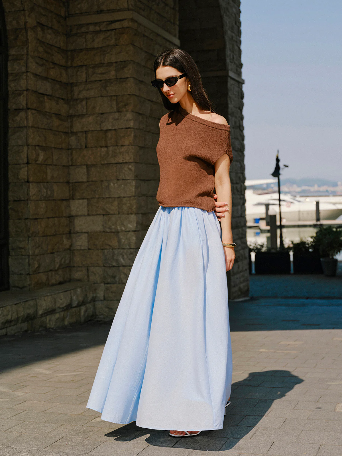 Cotton Off-Shoulder Knit Top - Image 5
