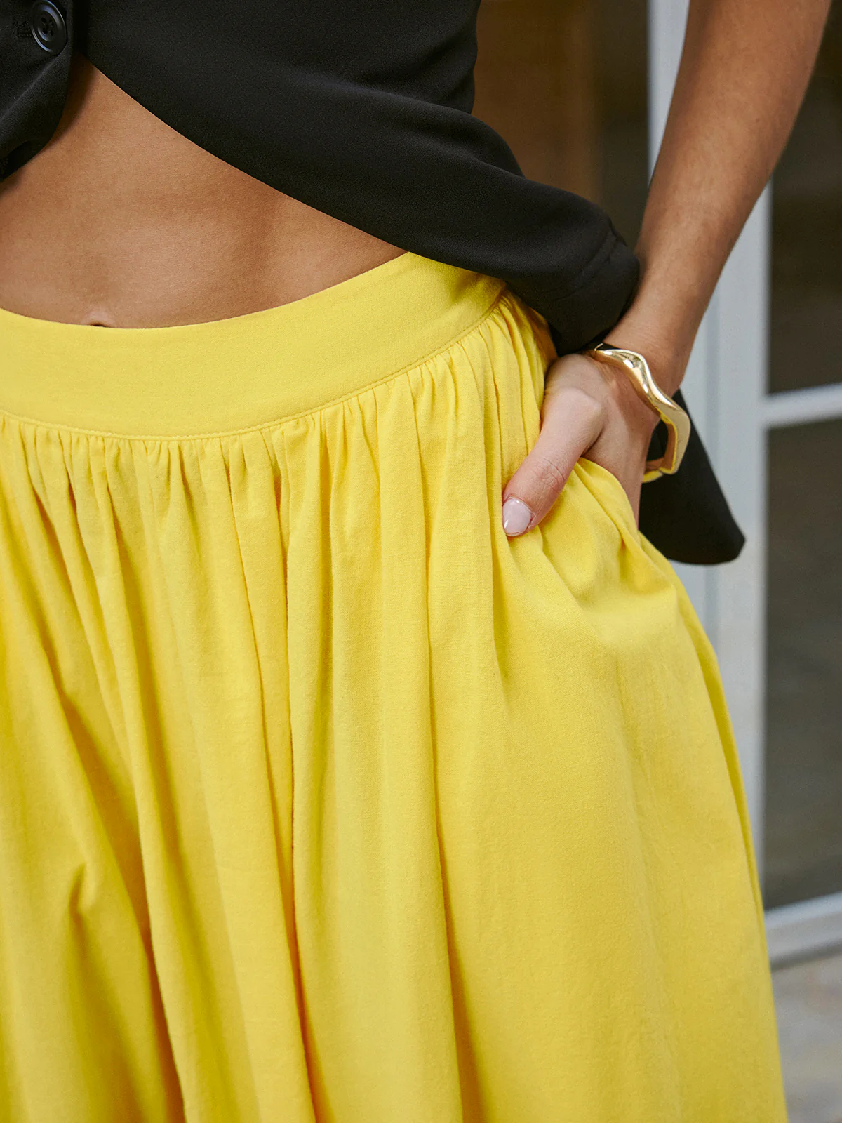 Cotton Pocket Detail Skirt - Image 6