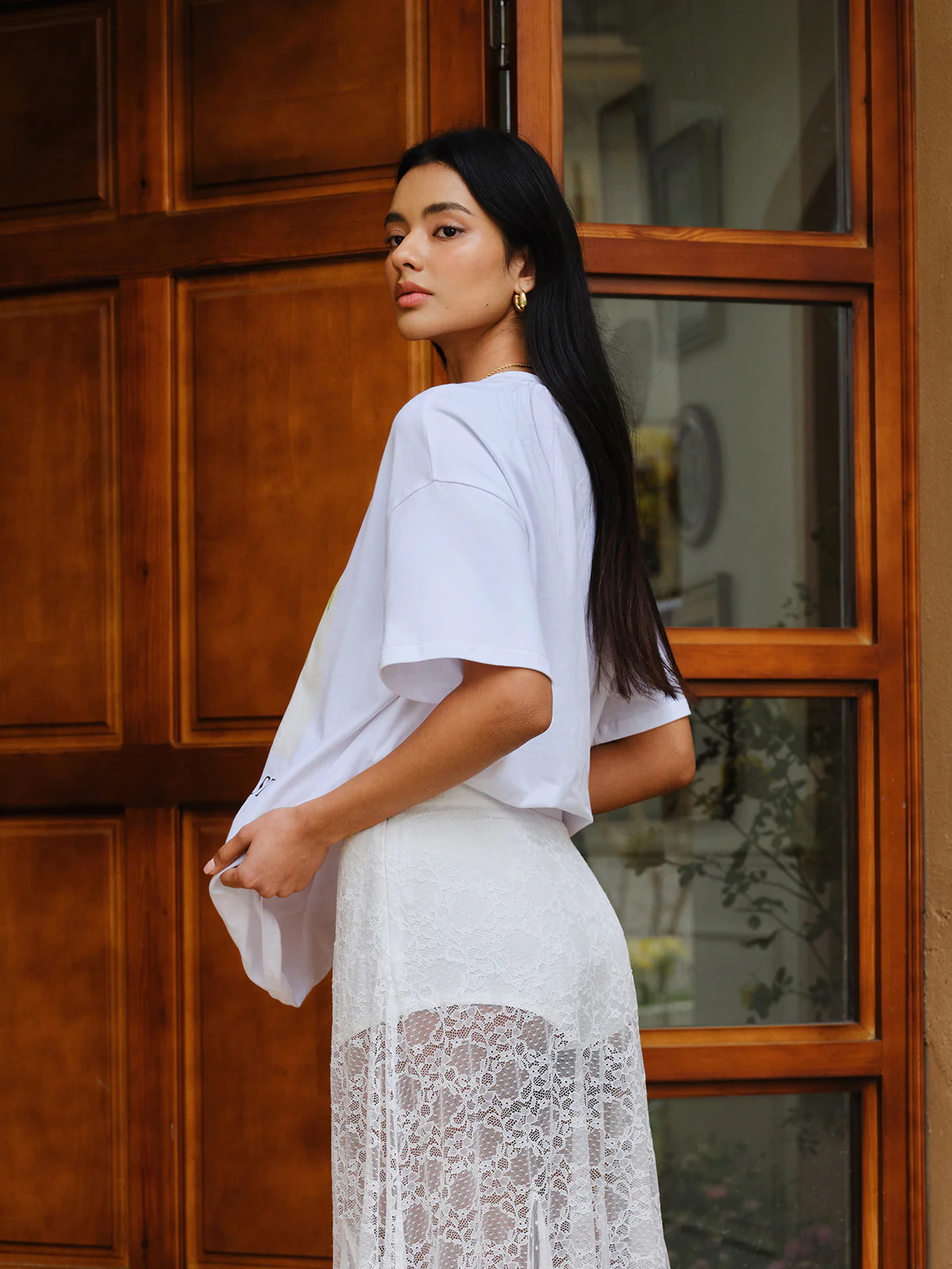 Cotton Print Oversized T-Shirt - Image 3