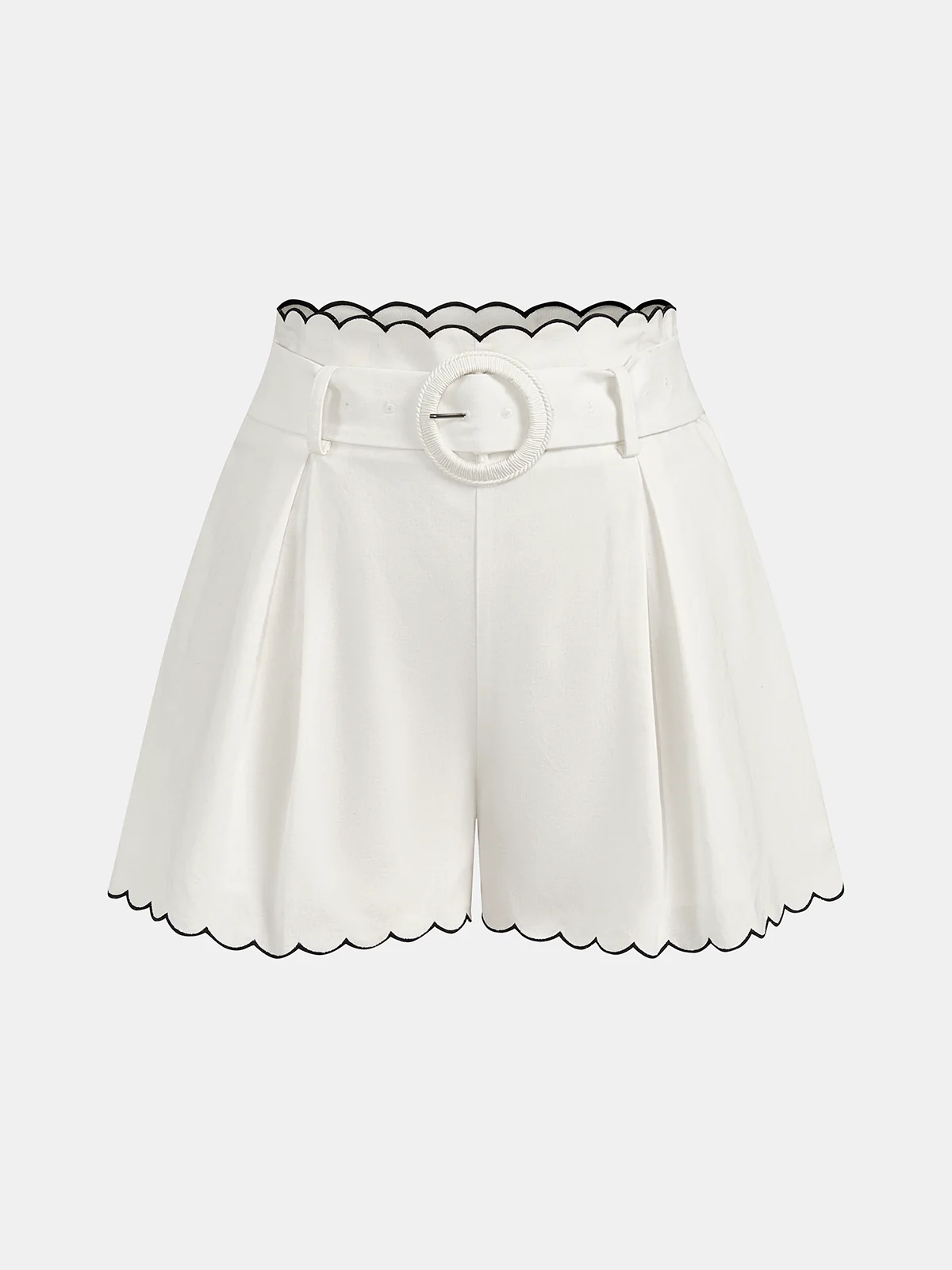 Cotton Scallop Trim Shirt & Shorts Set - Image 5