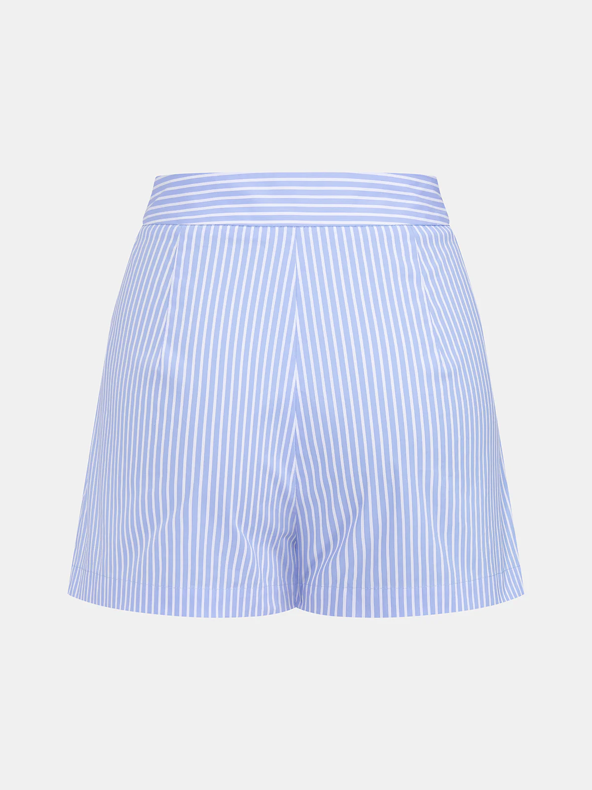Cotton Striped Halter Peplum Top & Shorts Set - Image 6
