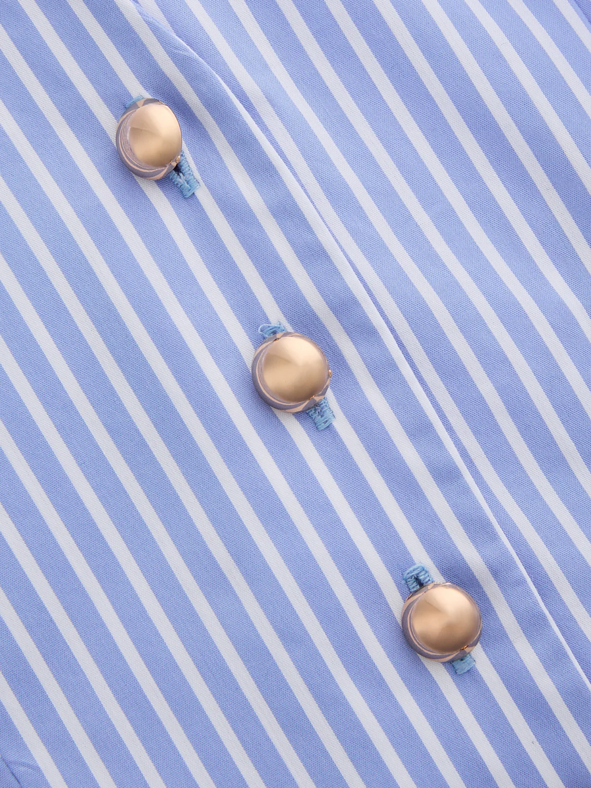 Cotton Striped Halter Peplum Top & Shorts Set - Image 8