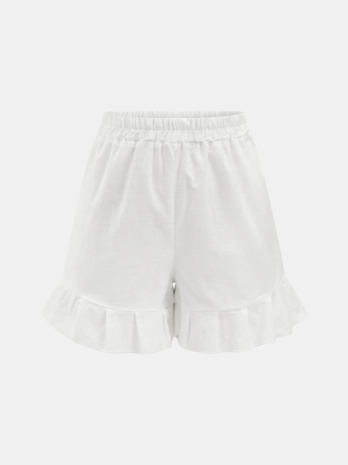 Cotton Tie-Front Blouse & Ruffled Shorts Set - Image 5