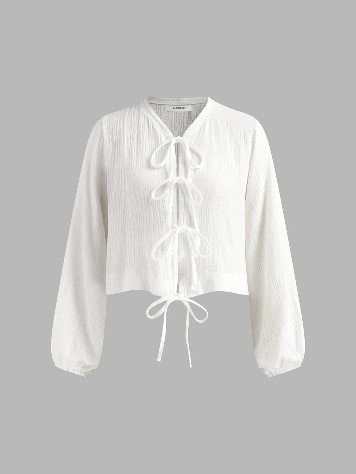 Cotton Tie Front Pants Set - Image 3