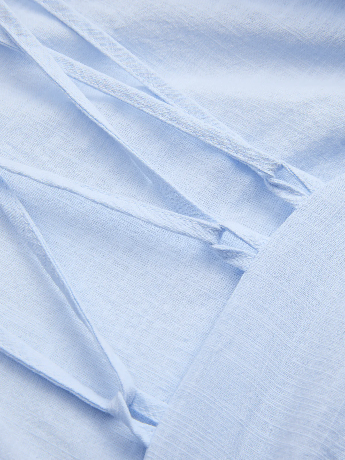 Cotton Tie-Neck Long-Sleeve Shirt - Image 4