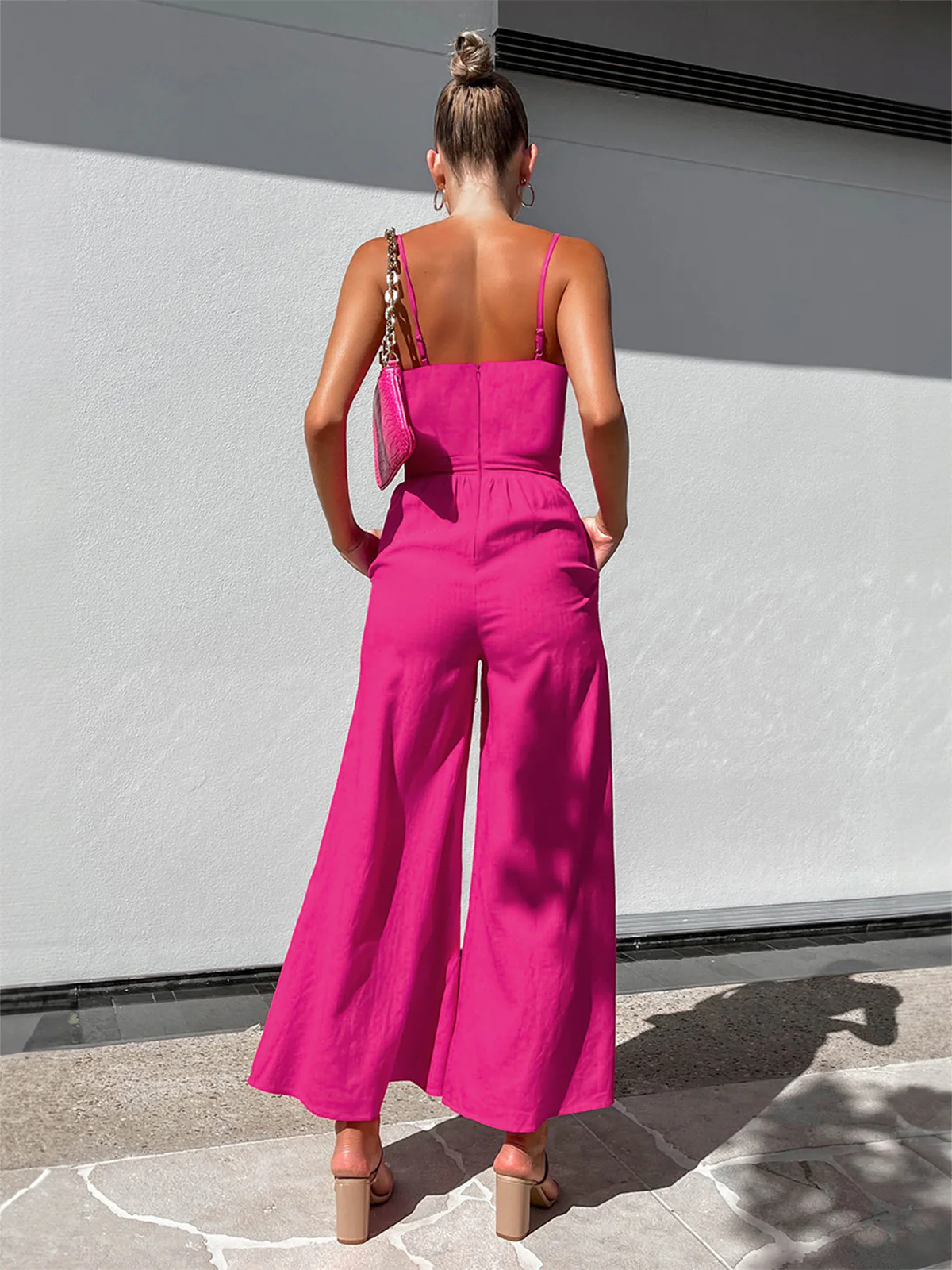 Cotton Twist Detail Jumpsuit - Image 3