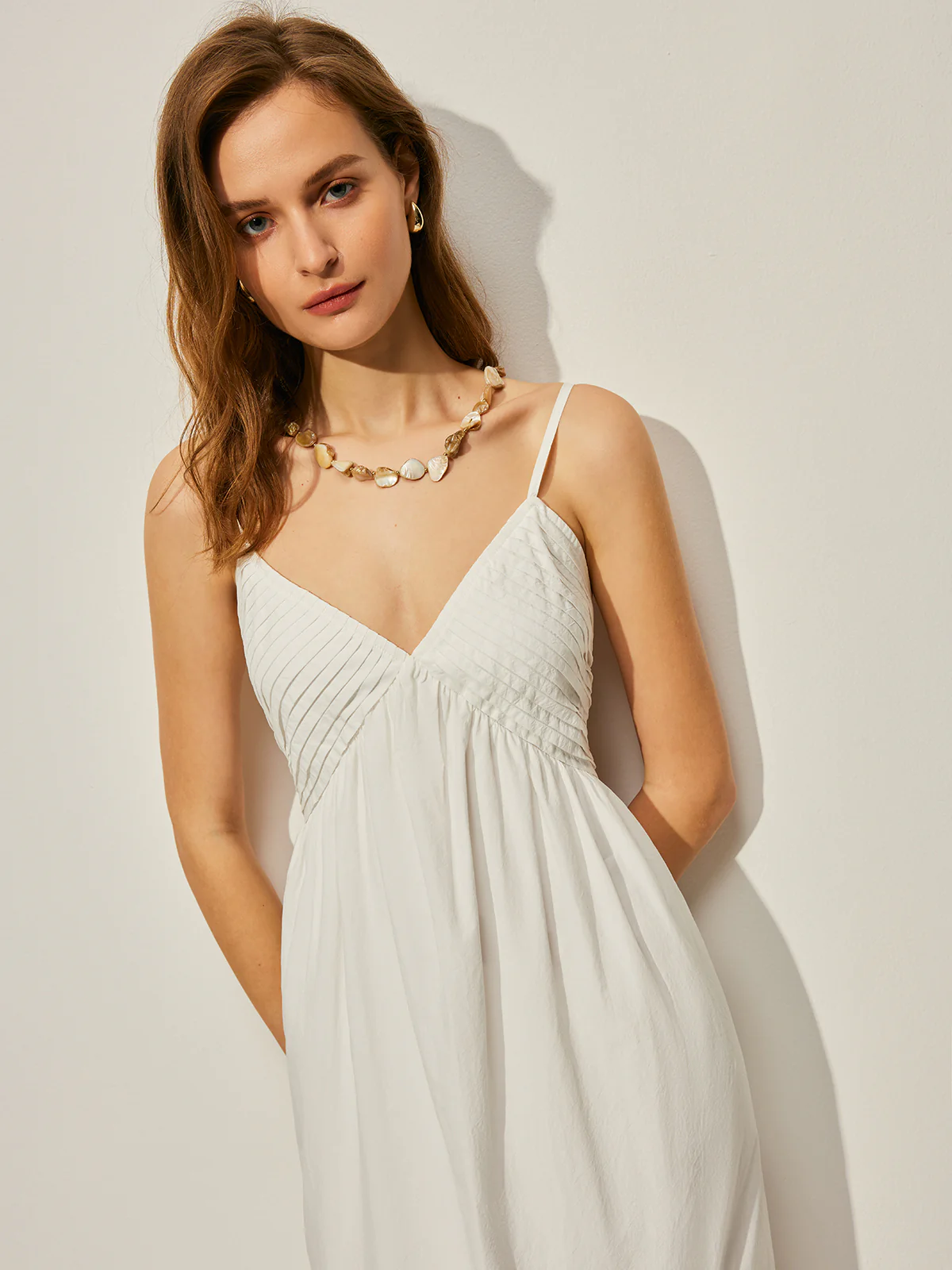 Cotton V-Neck Cami Dress - Image 2