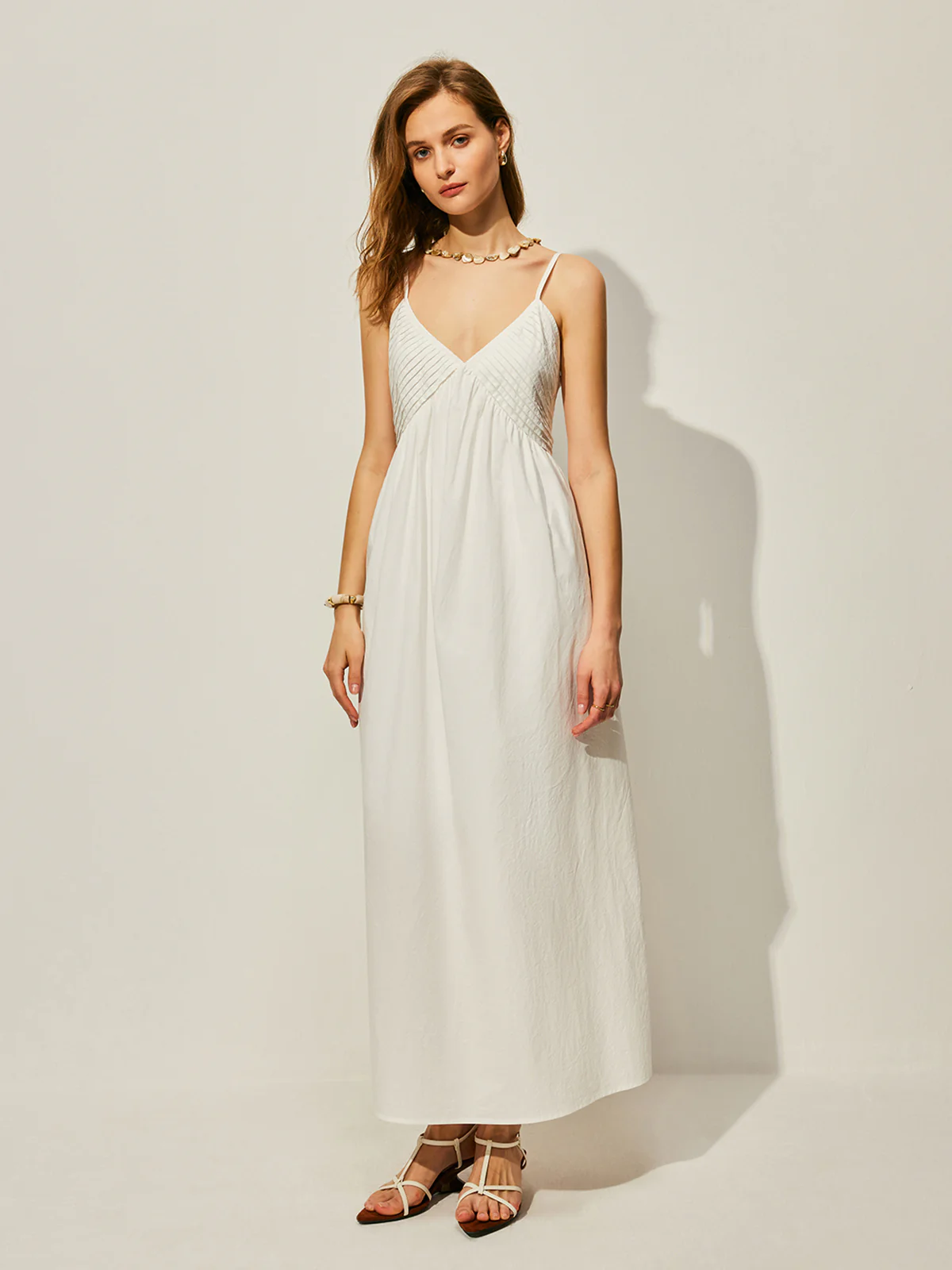 Cotton V-Neck Cami Dress - Image 5