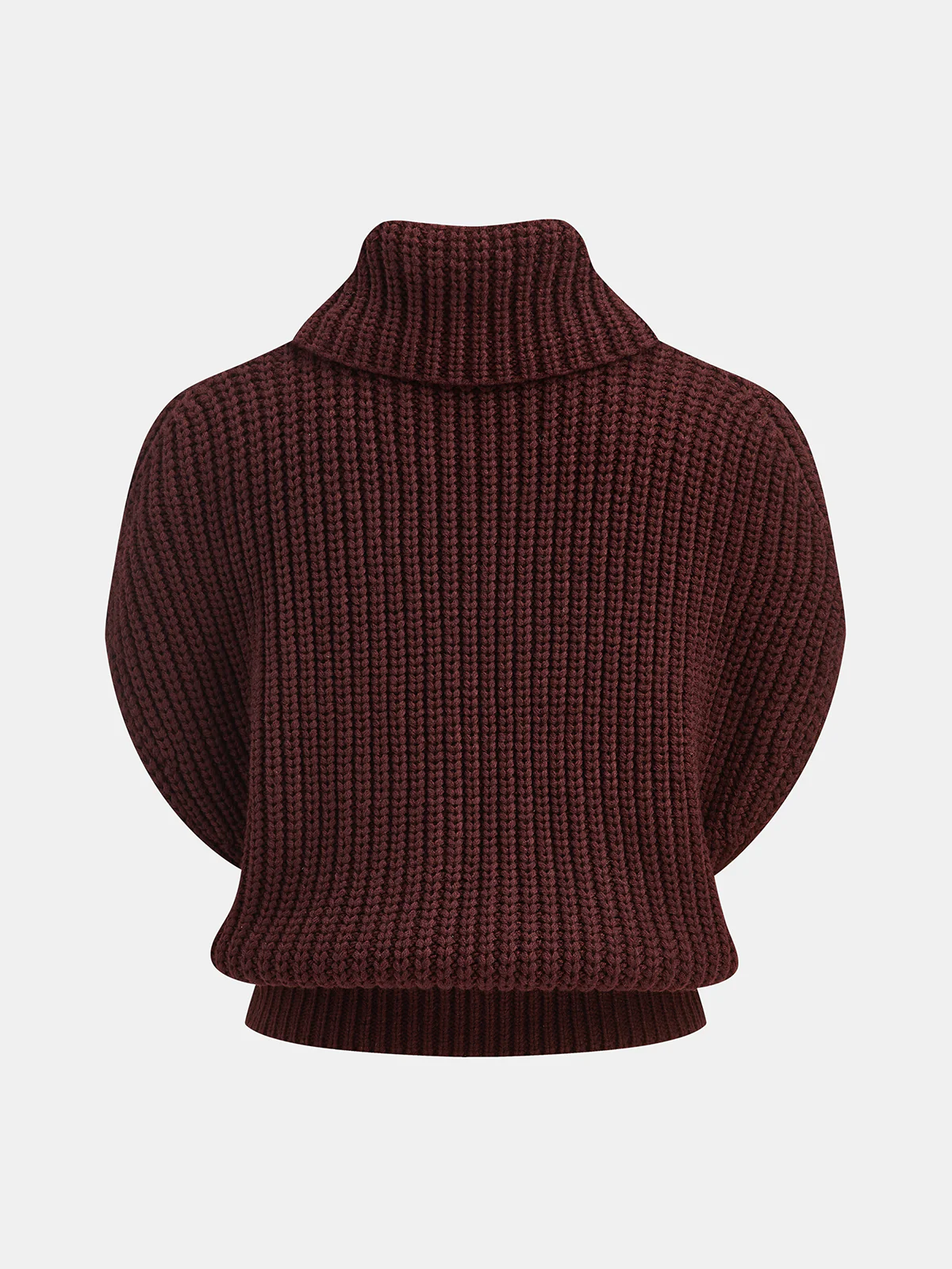 Cowl Neck Chunky Sweater Vest - Image 2