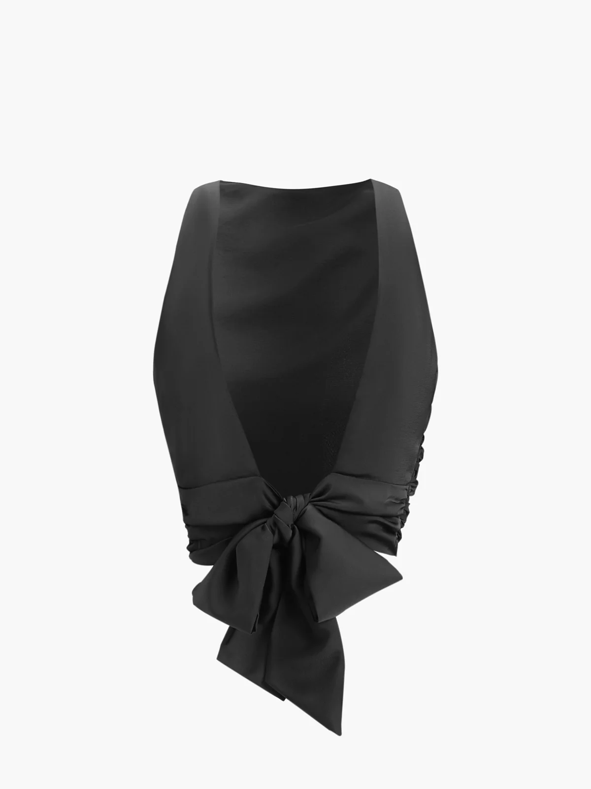 Cowl Neck Ruched Open Back Tank Top - Image 4