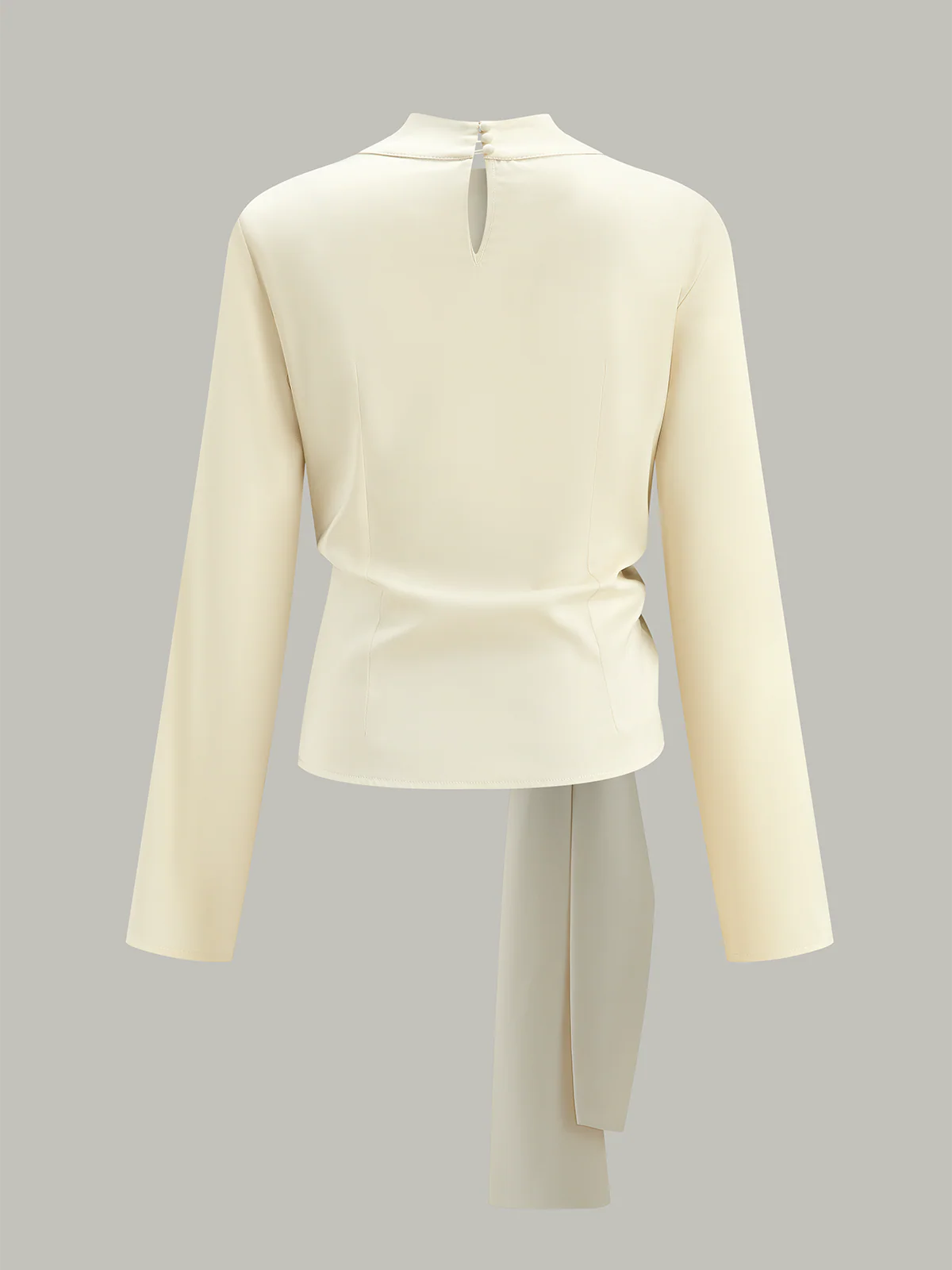 Cowl Neck Tie-Front Knot Top - Image 2