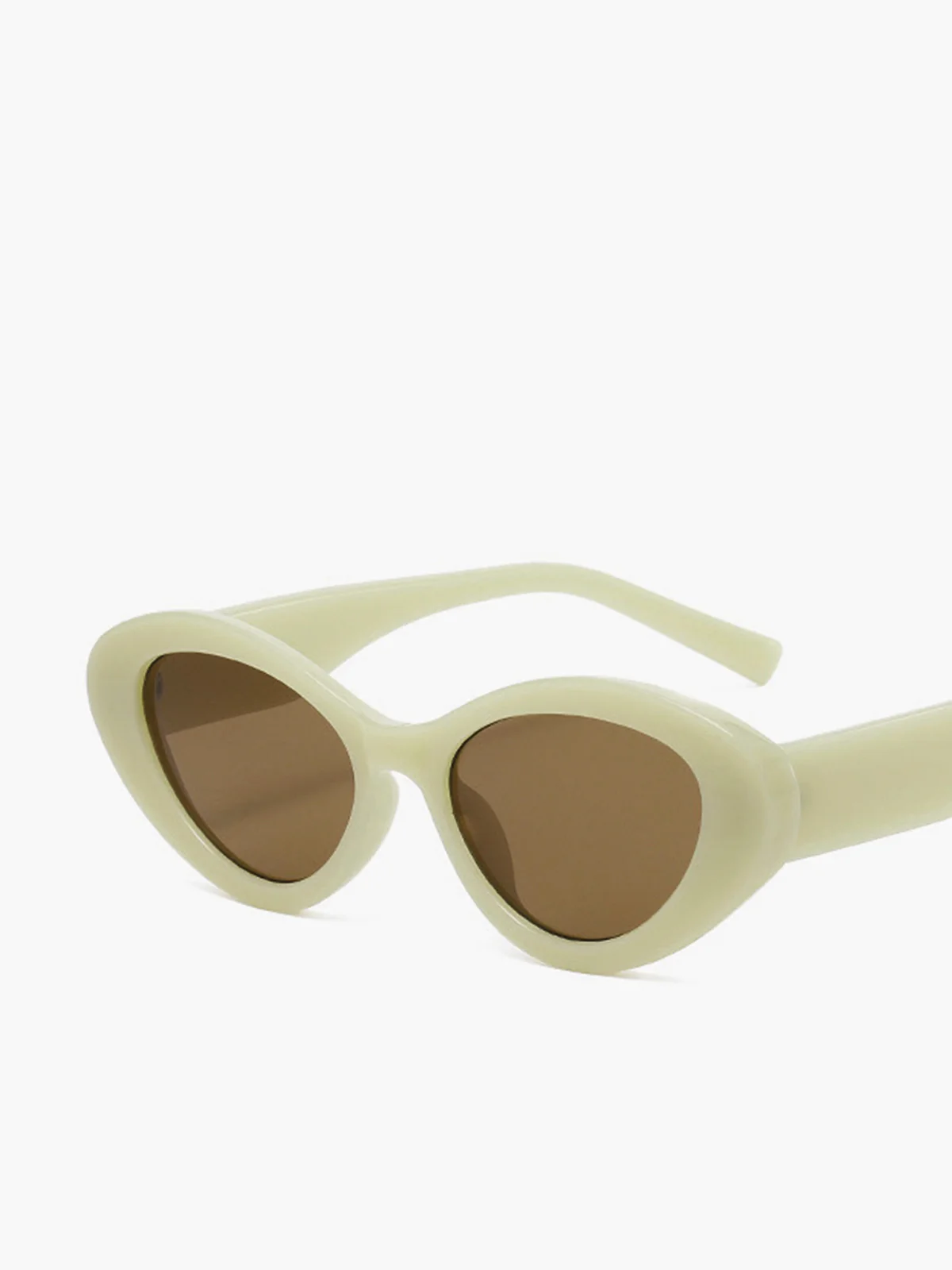 Cream Cat-Eye Sunglasses - Image 3