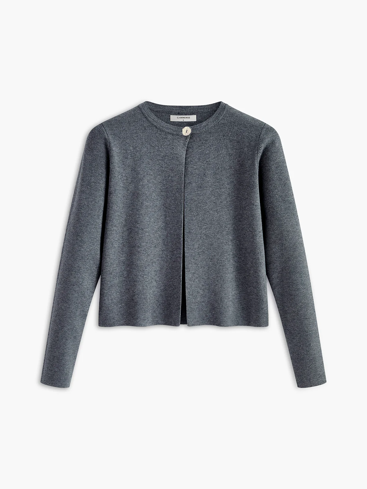 Crew Neck Button Knit Cardigan - Image 2