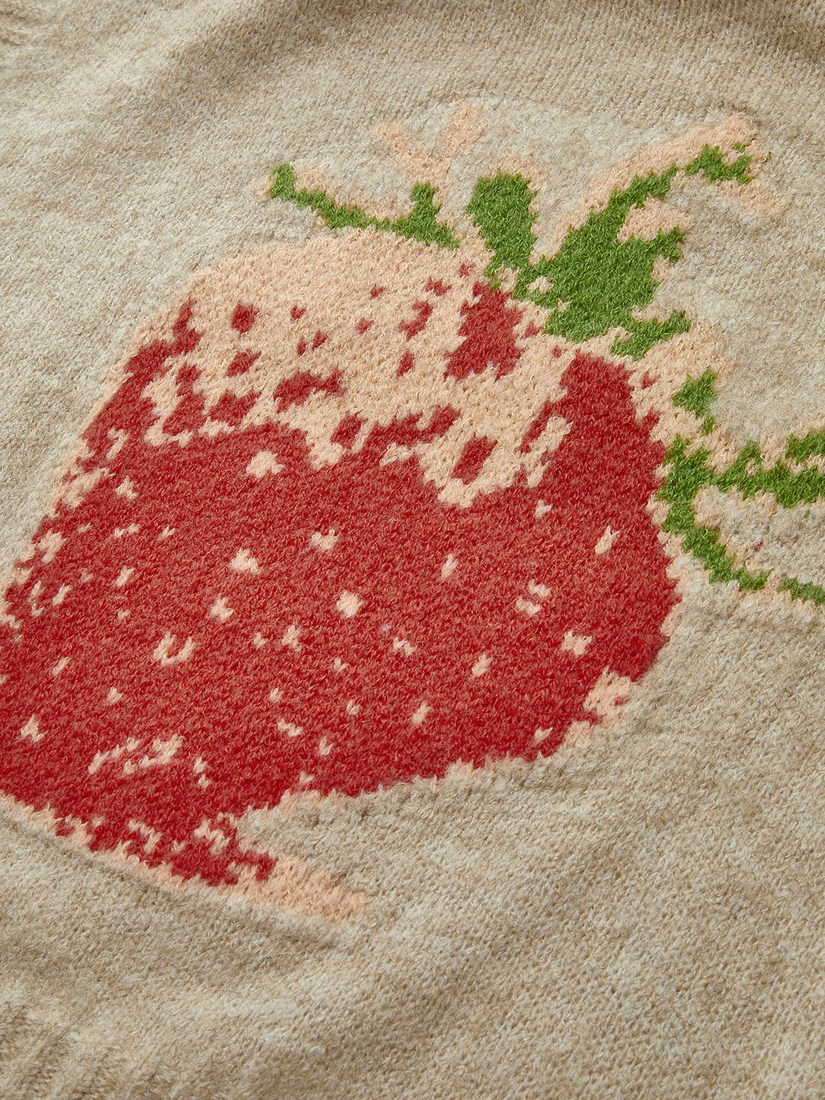 Crew Neck Strawberry Sweater Vest - Image 3