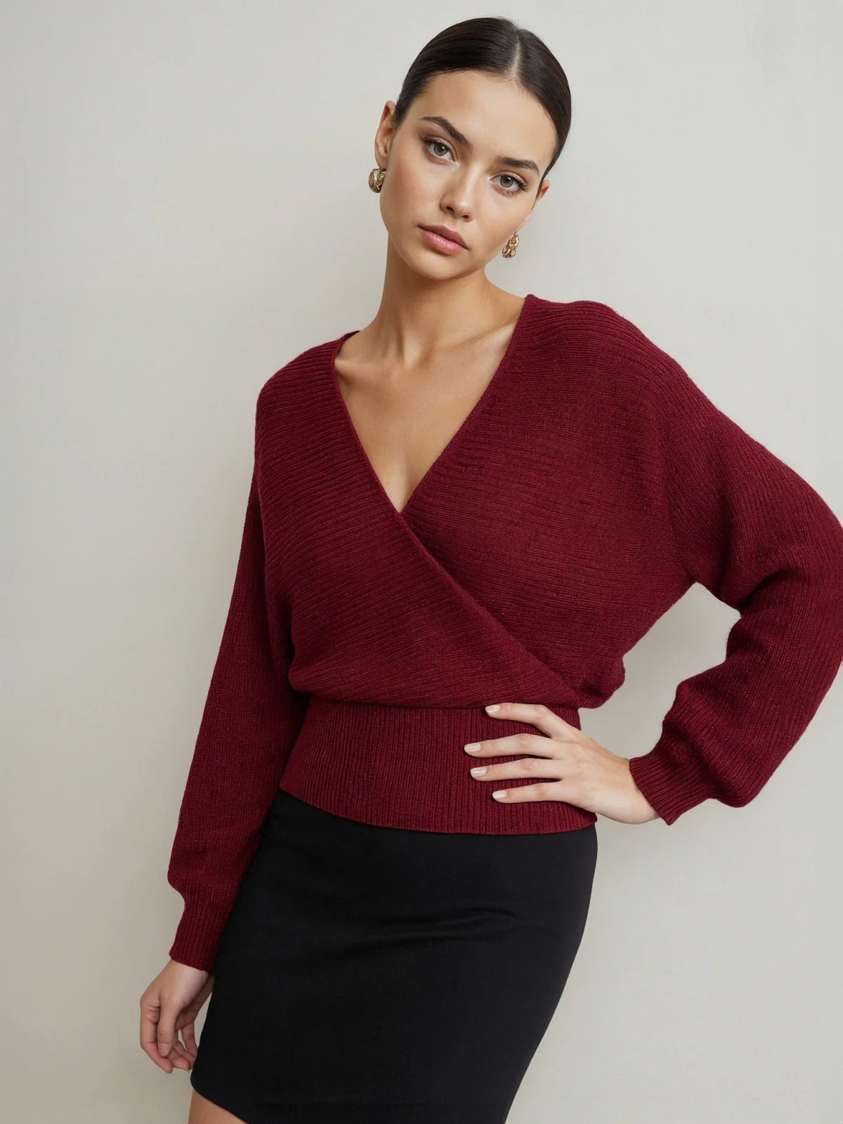 Criss Cross Cinched Sweater - Image 3