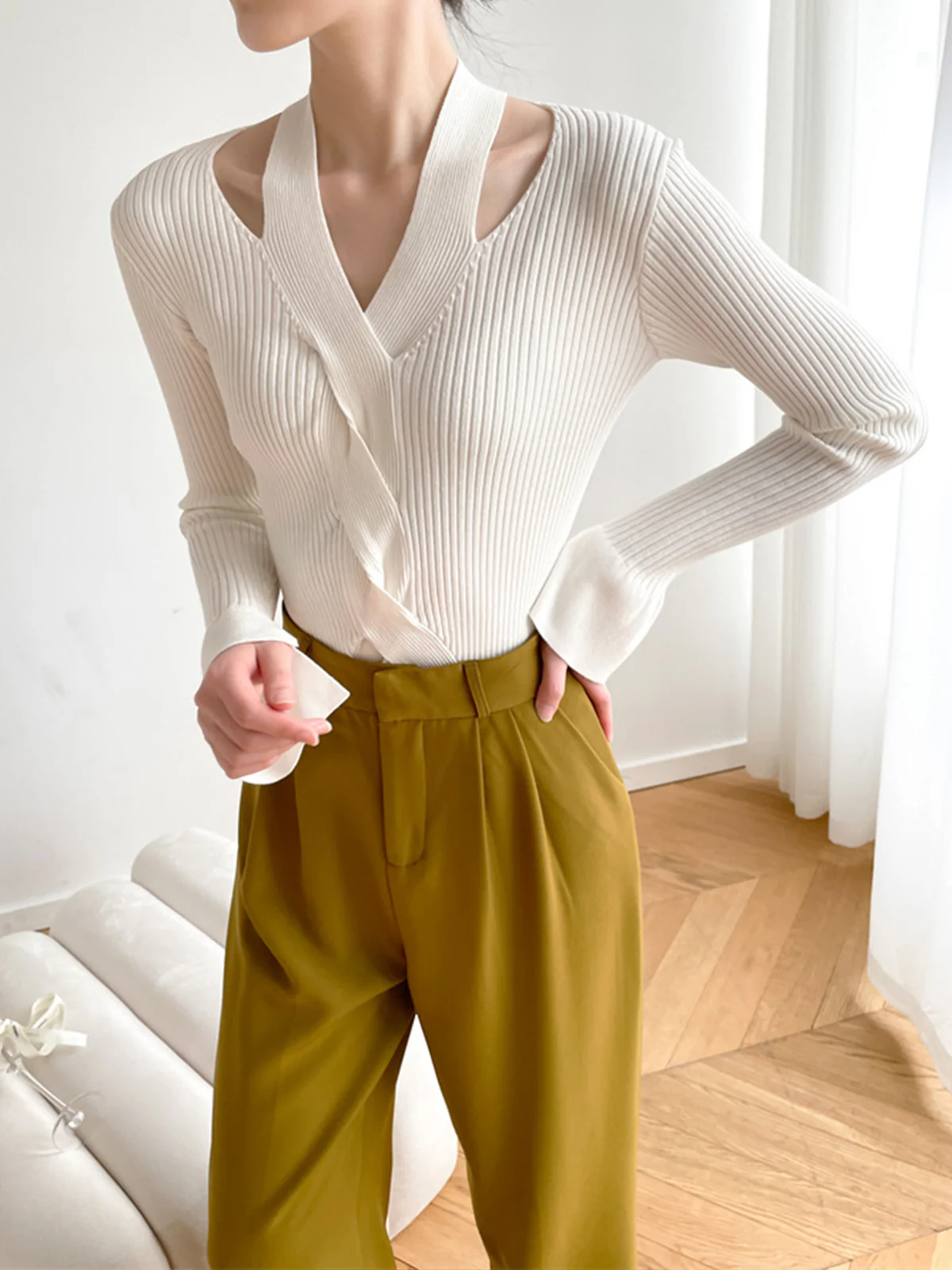 Criss Cross Halter Sweater - Image 4