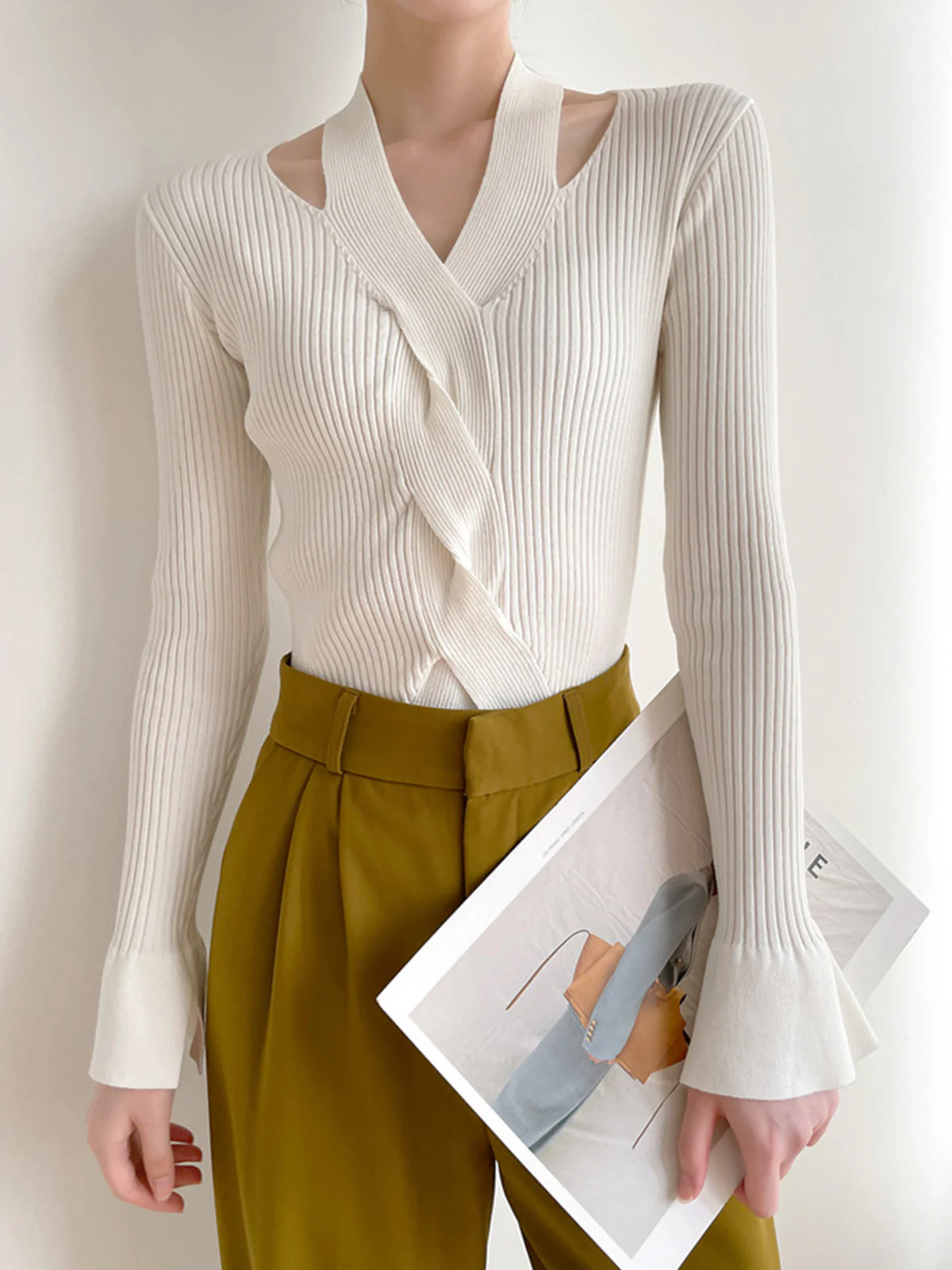 Criss Cross Halter Sweater - Image 5