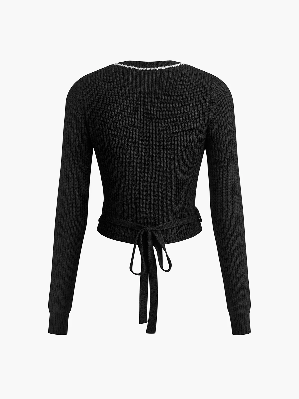 Criss Cross Lace Up Sweater - Image 2