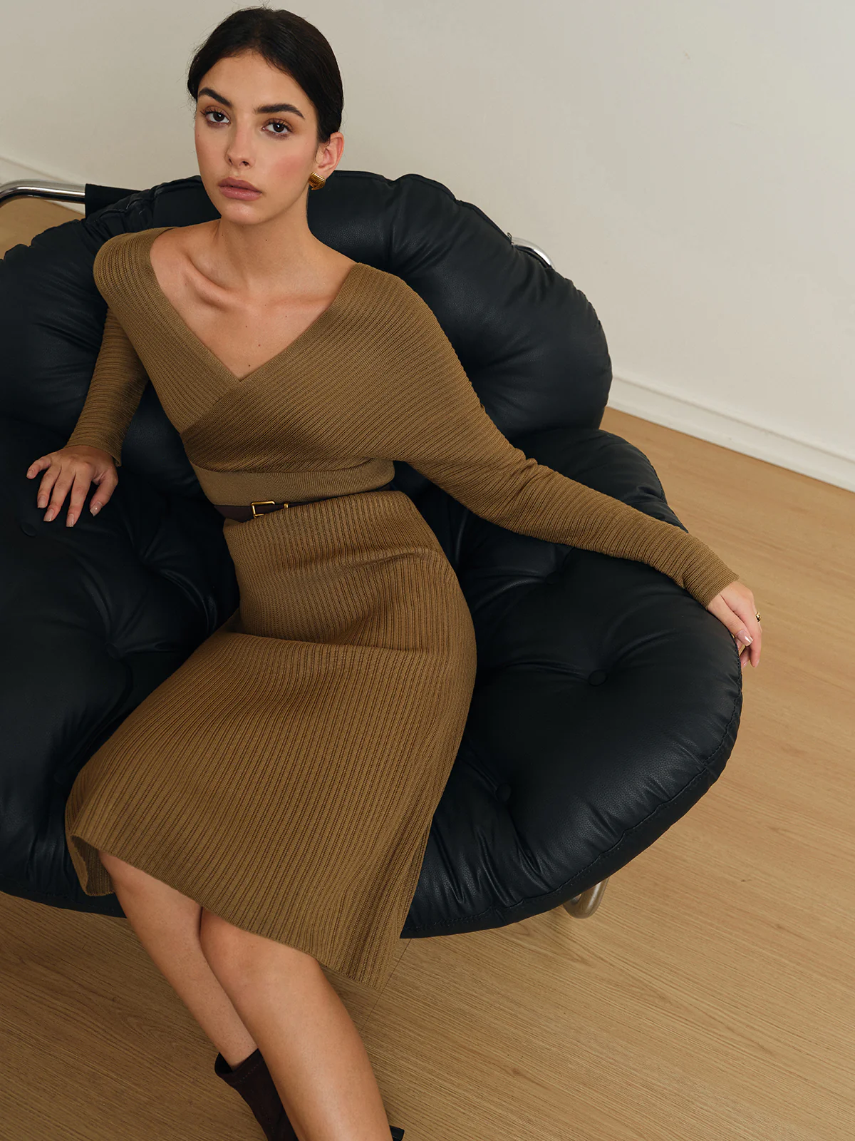 Criss Cross Sweater Dress Without Belt - Image 7