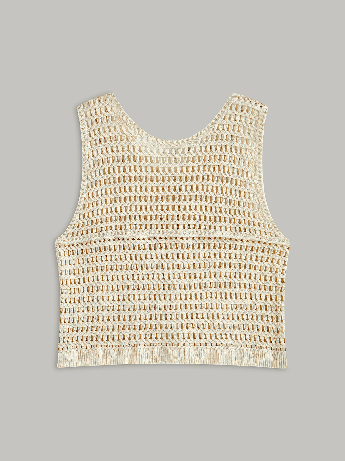 Crochet Buttoned Vest - Image 2