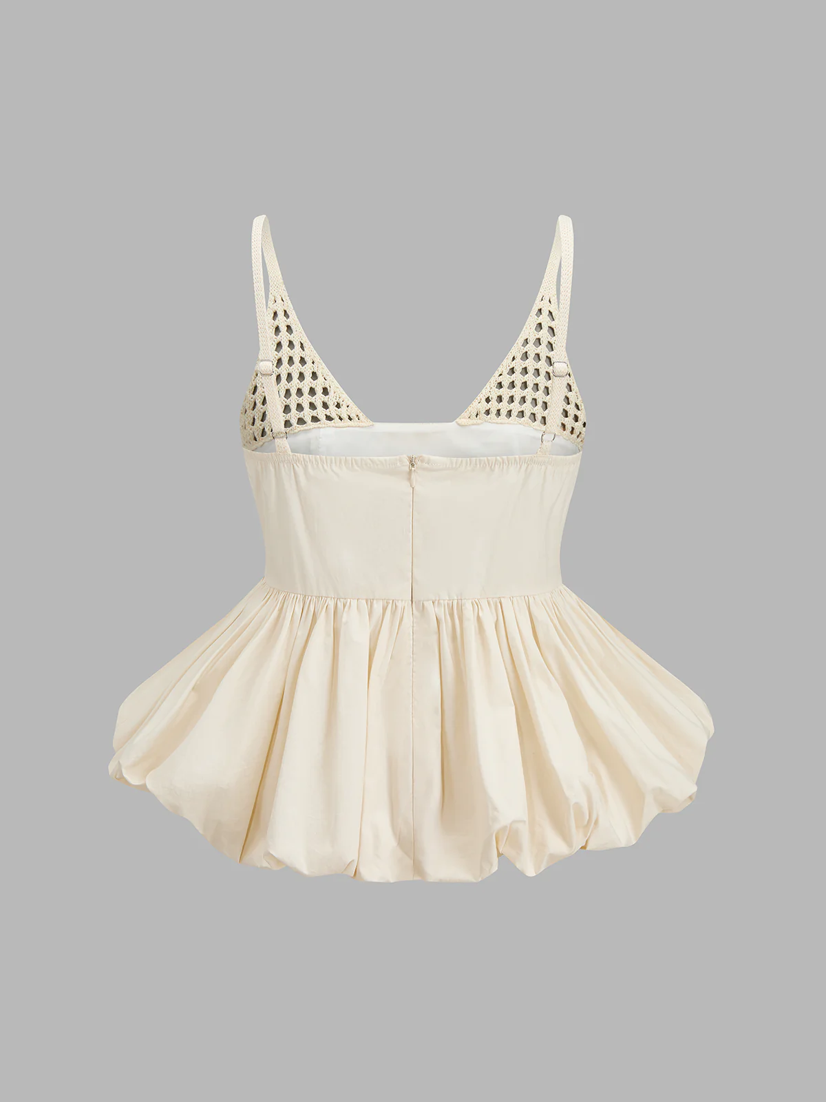 Crochet Cotton Bubble Hem Cami Top - Image 2