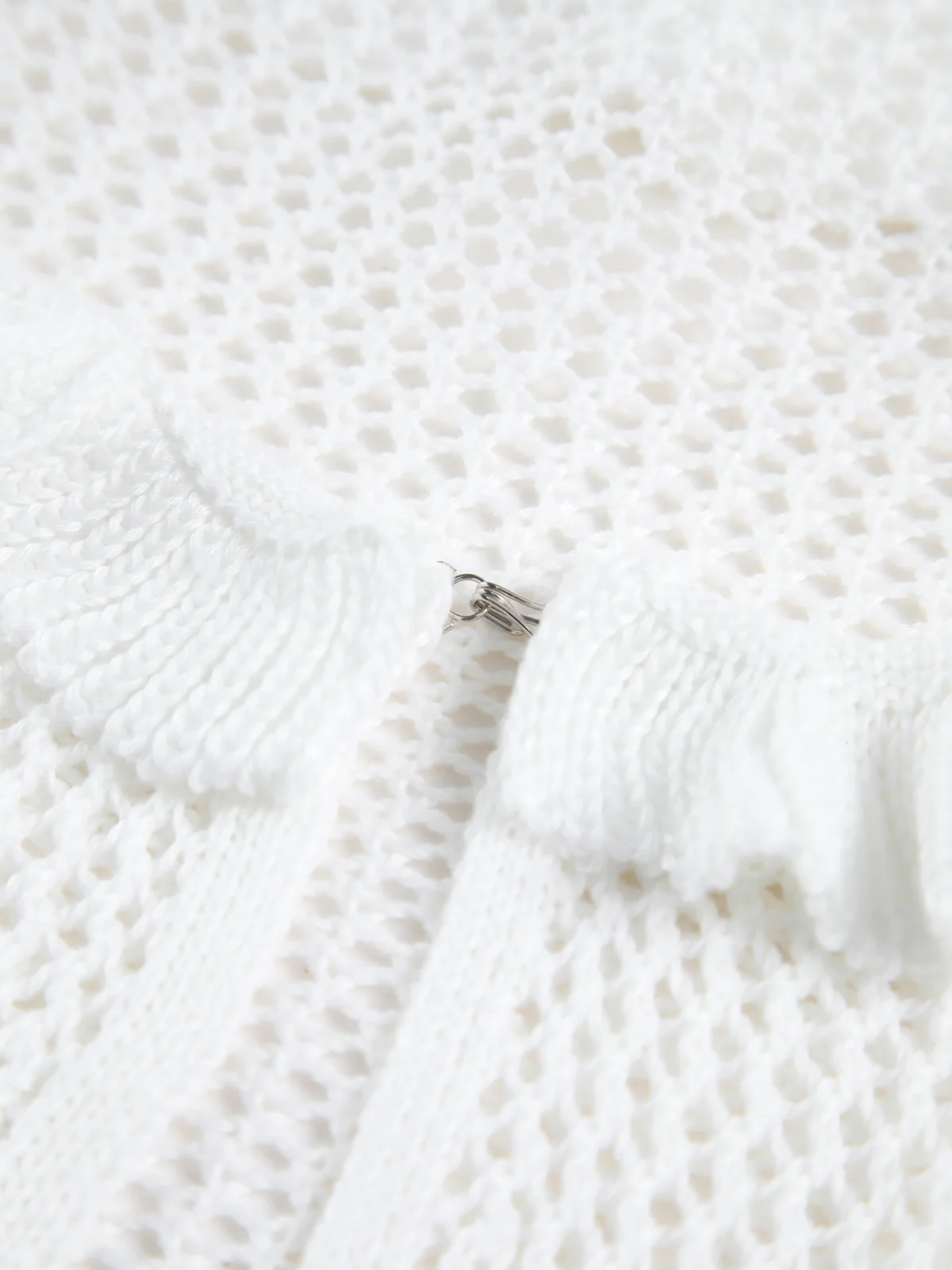 Sheer Crochet Eyelet Fly Away Cardigan - Image 4